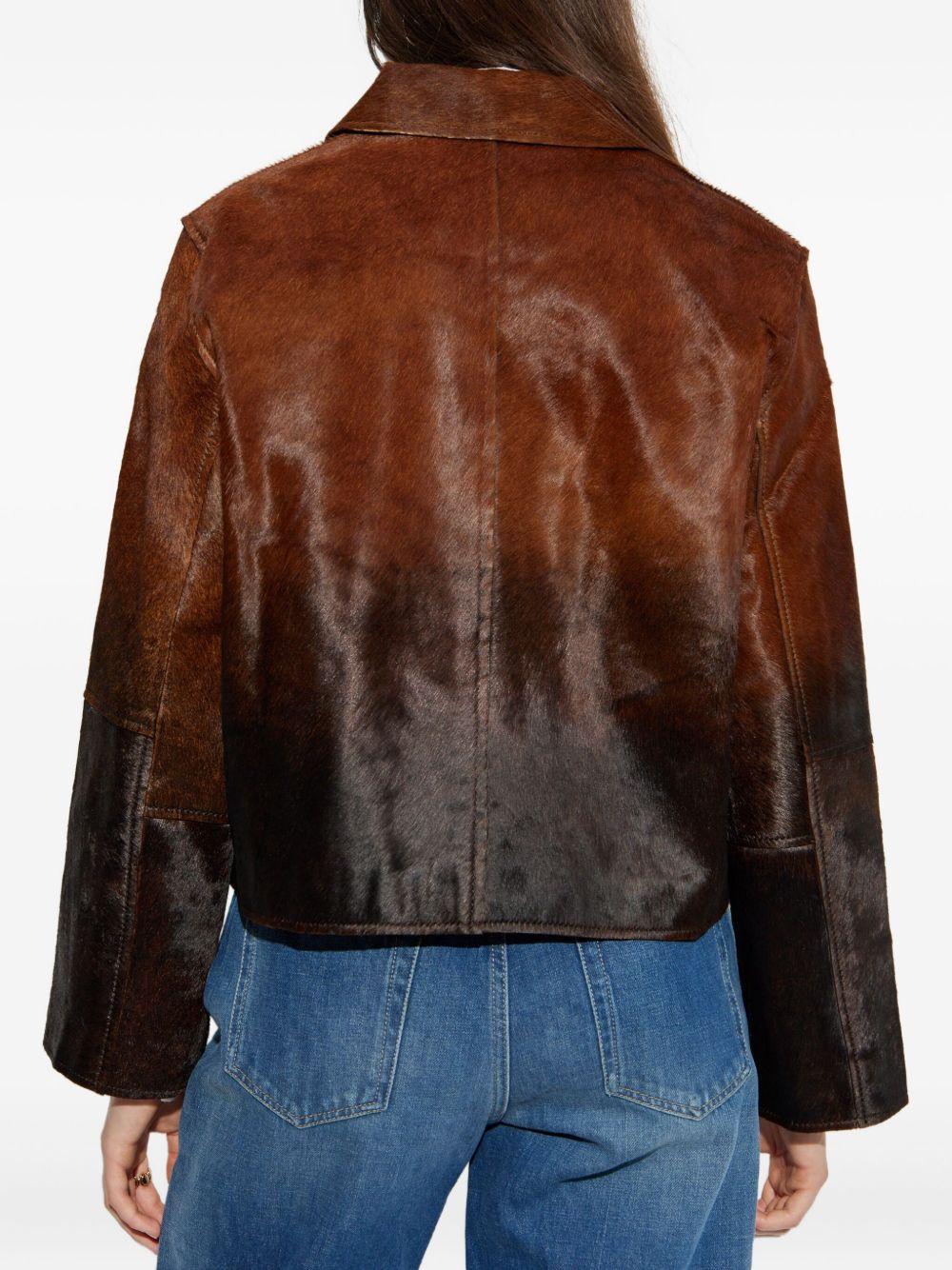 Salylo Leather Jacket F24300022 DARK BROWN SAMSOE SAMSOE 
