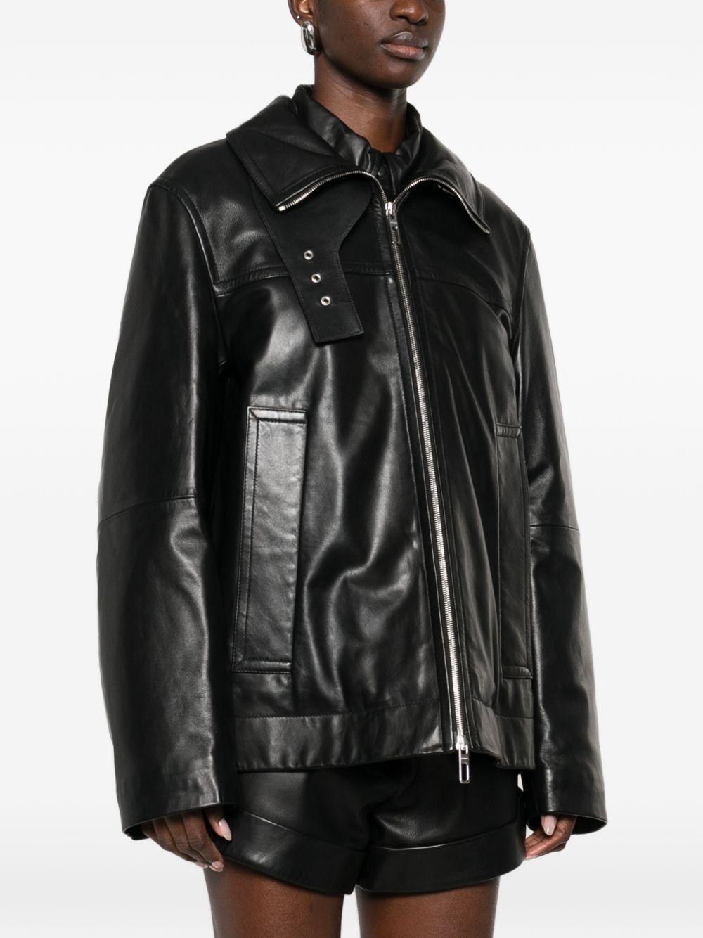 Giacca in pelle vegana SPXCIOCCA 002 NERO SPORTMAX 