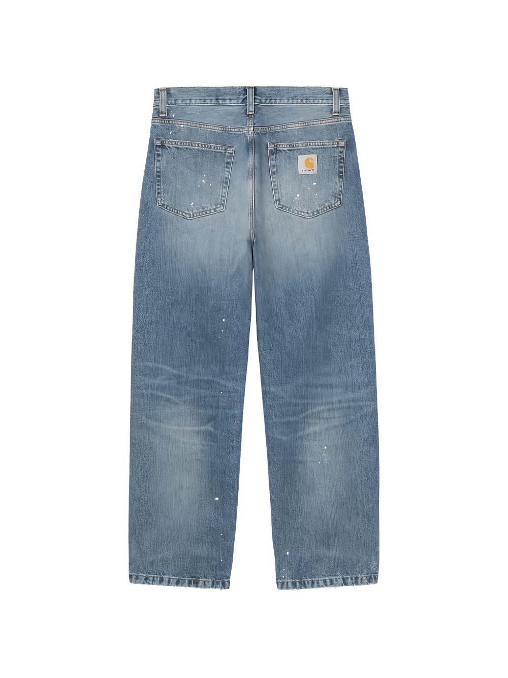 Pantaloni Landon 'Smith' Denim I034733 01EJ BLUE DESTROY CARHARTT WIP 