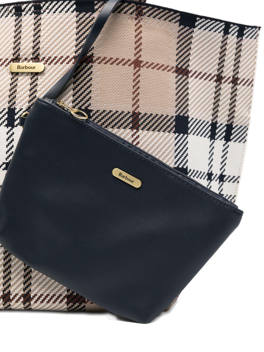 Borsa tote grande in tartan Layla LBA0517 BE71 ROSEWOOD TARTAN BARBOUR 