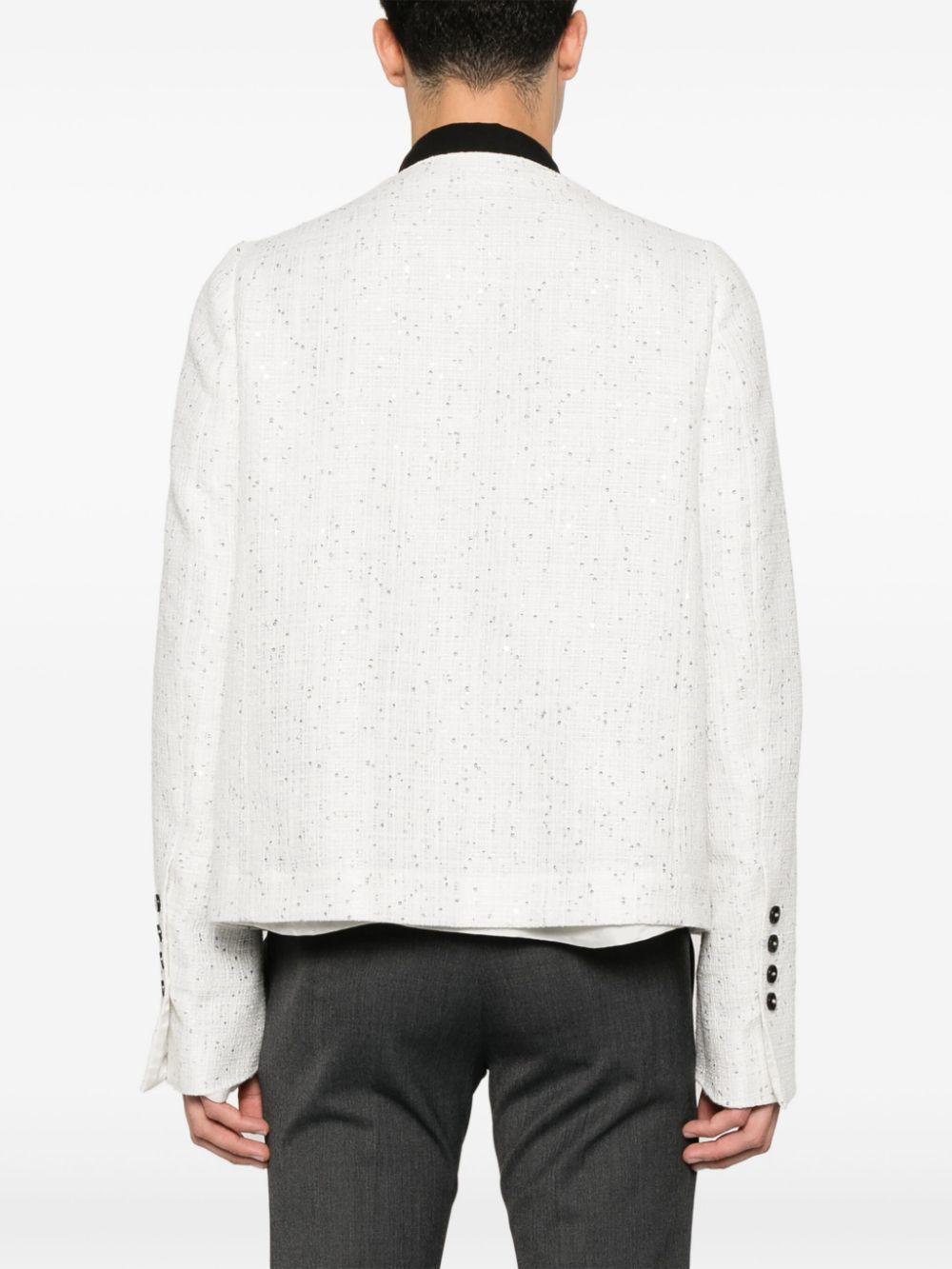 Bomber N°36 Intrecciato Paillettes Bianco SS25N36 INTRECCIATO PAILETTES BIANCO SAPIO 