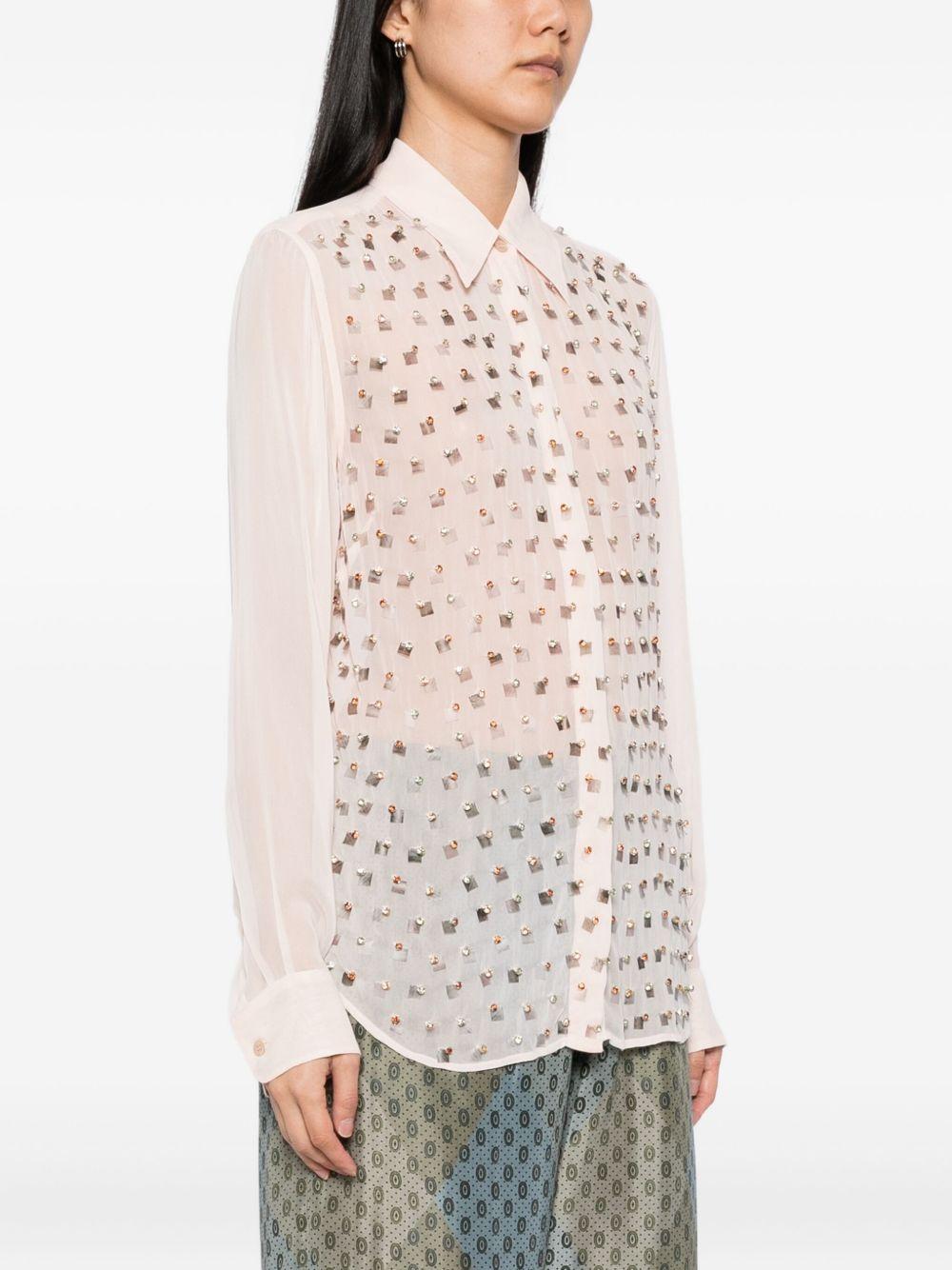 Embellished Shirt CHOWYEMB2314 300 BLUSH DRIES VAN NOTEN 