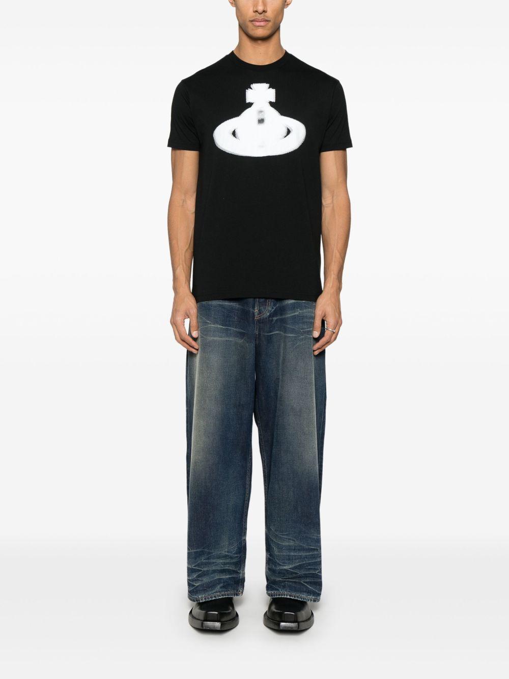 Orb Classic T-shirt 3G01003GJ001M N401 BLACK VIVIENNE WESTWOOD 