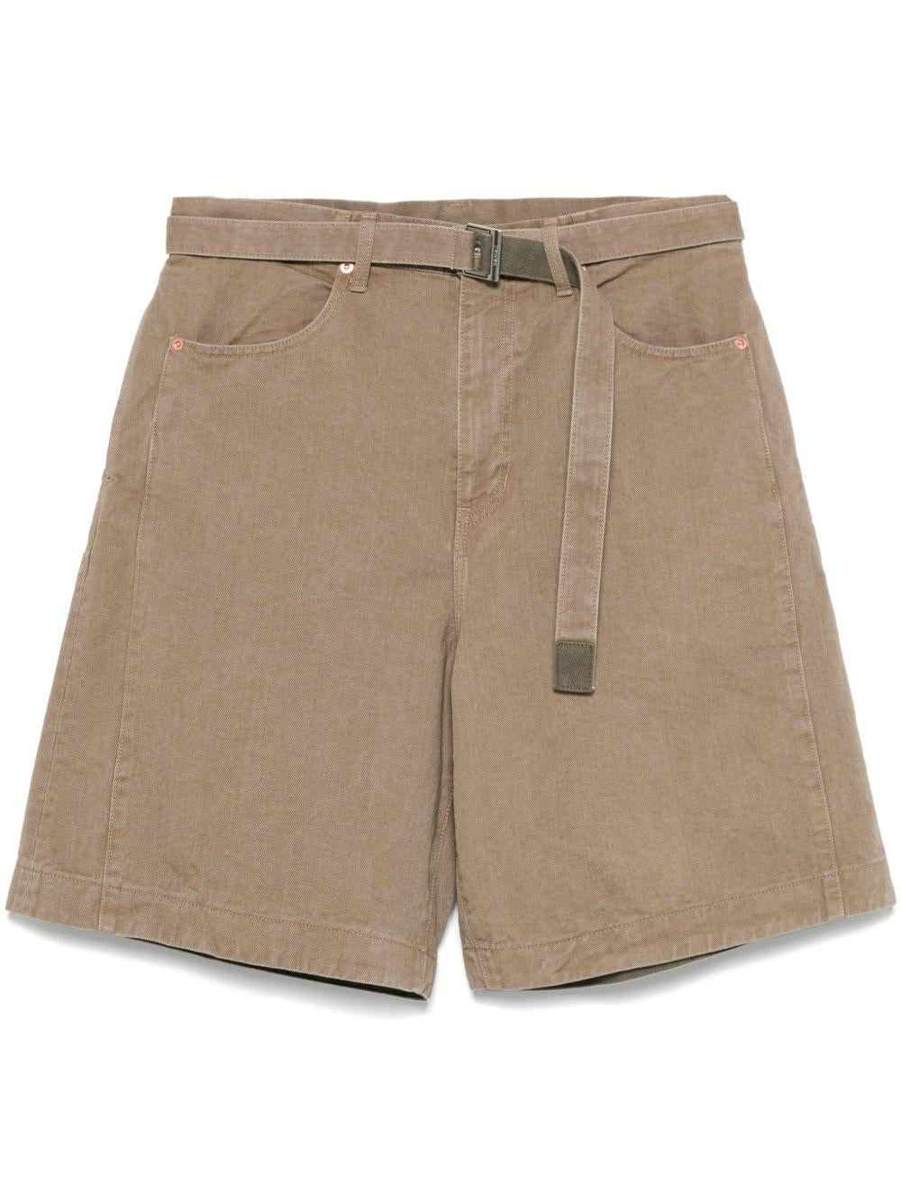 Shorts con cintura in denim 2503648M 651 BEIGE SACAI 