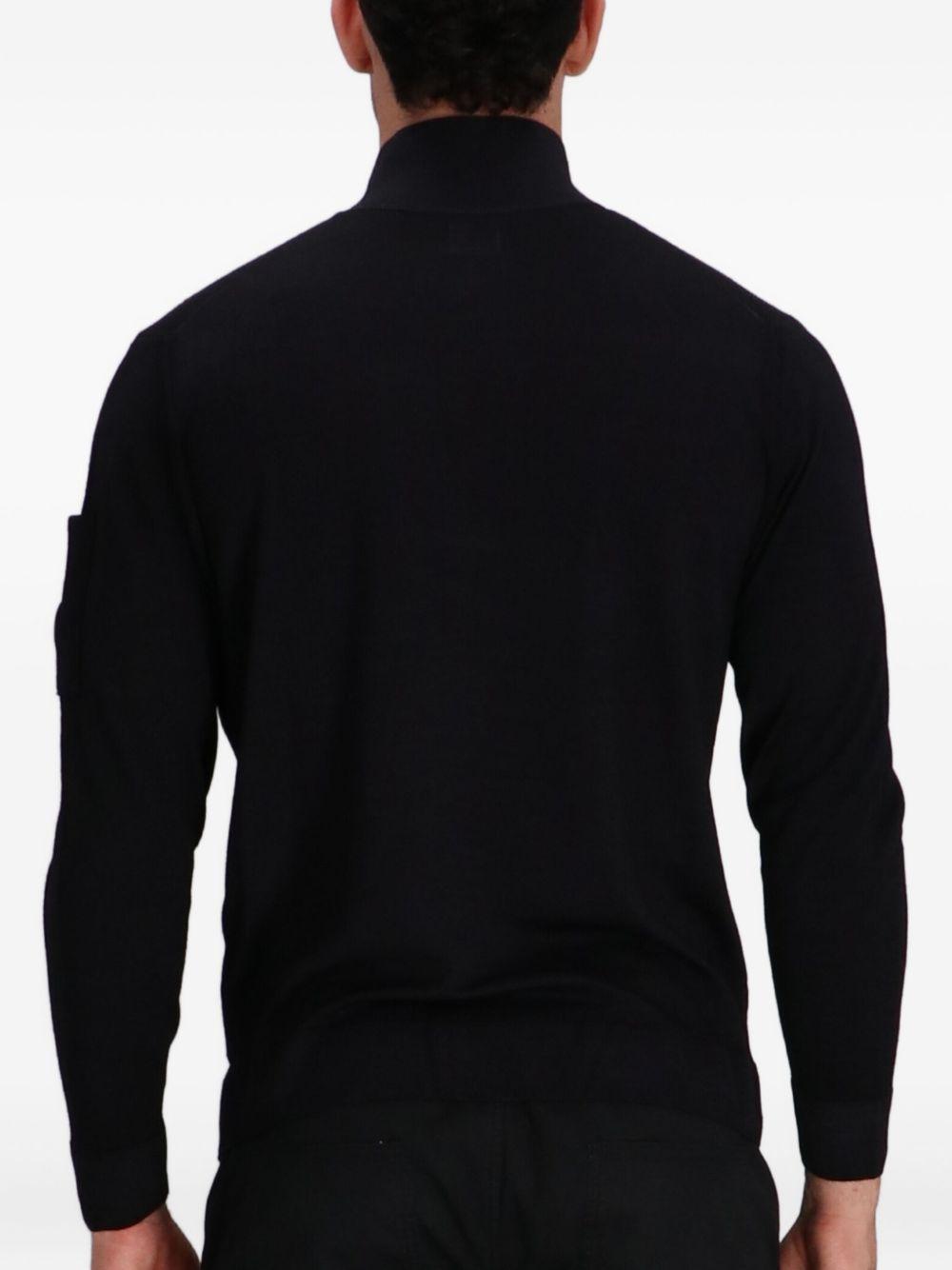 Merino Wool Half Zip Sweater 19CMKN025A003247F 888 TOTAL ECLIPSE CP COMPANY 