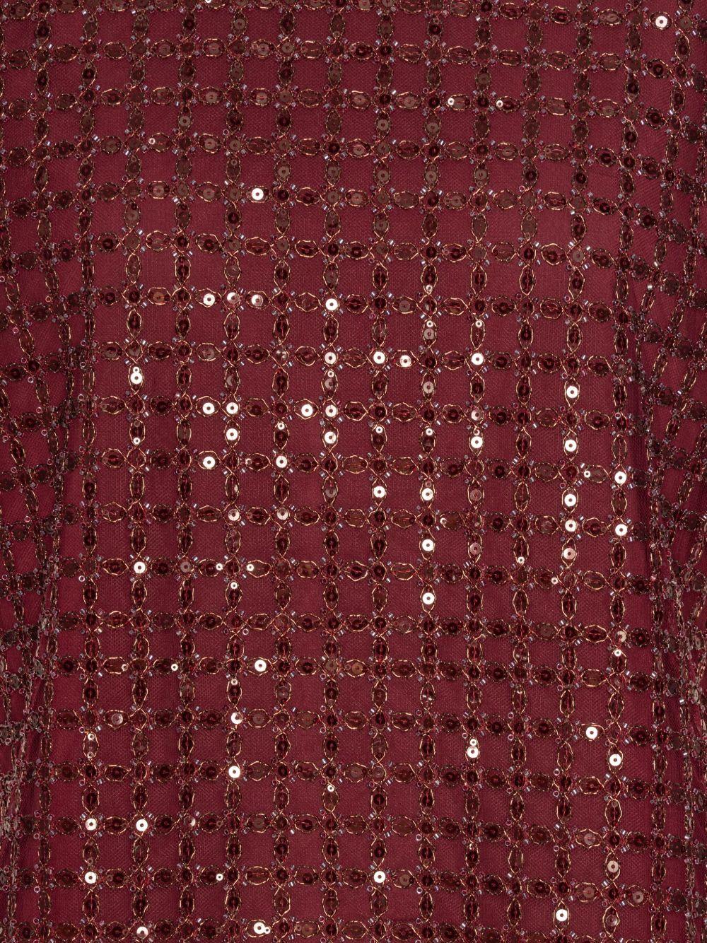 Beaded Oversized Top Bordeaux 1150532734 2734 RED ROTATE 