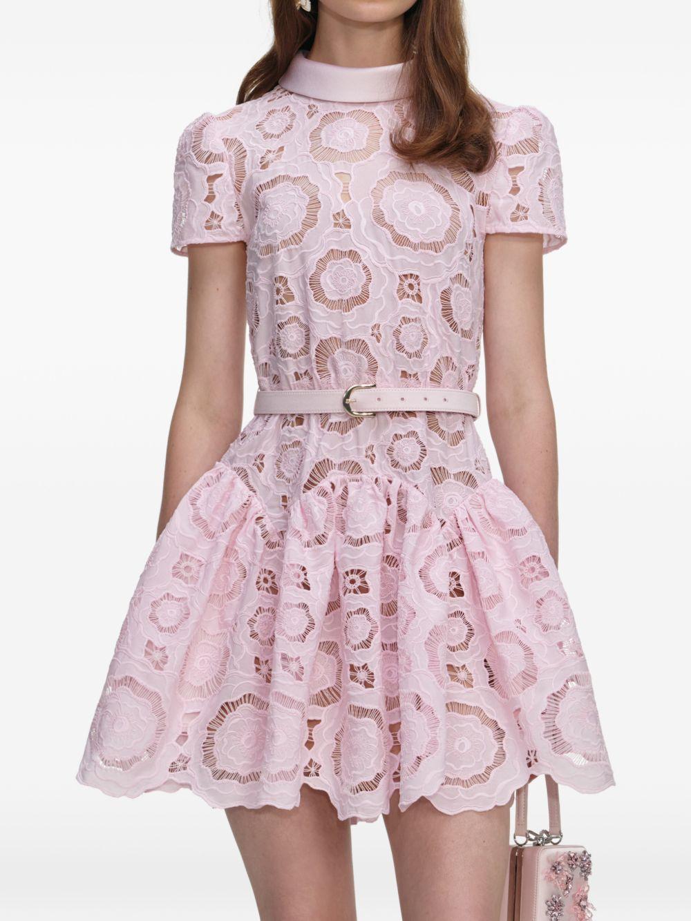 Mini Abito In Pizzo Floreale RS26167SP PINK SELF-PORTRAIT 