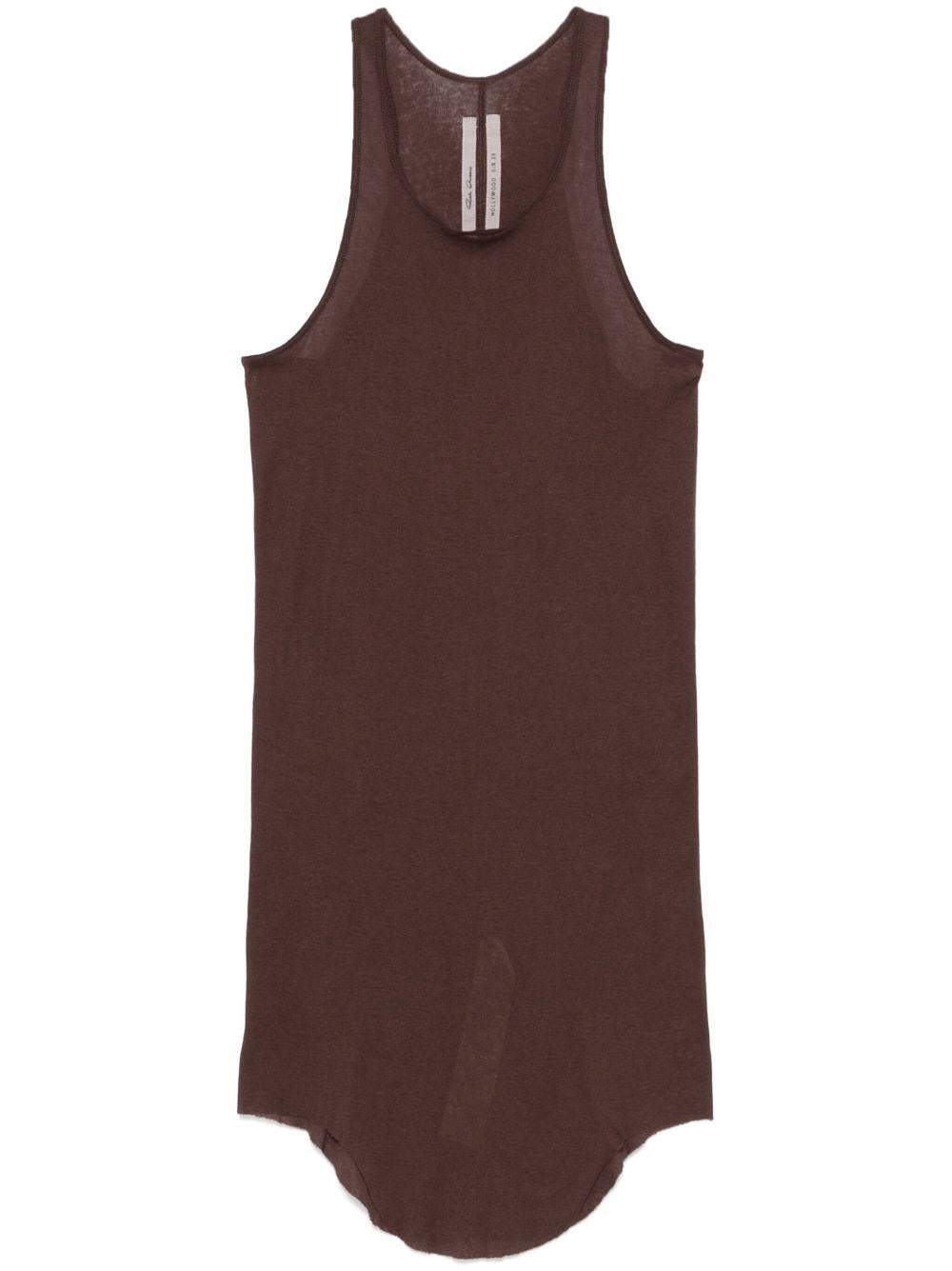 Basic rib tank RU01E5150MR 14 MAHOGANY RICK OWENS 