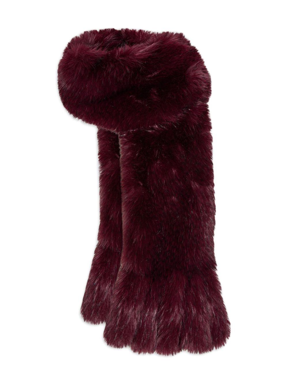 Burgundy Faux Fur Scarf 1150572734 2734 ZINFANDEL ROTATE 