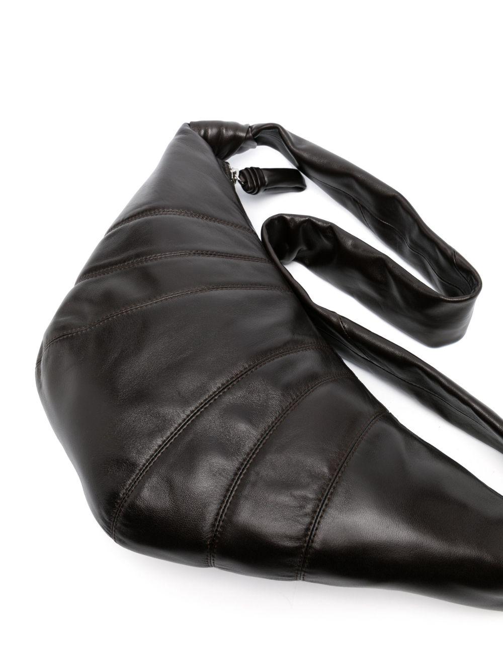 Medium Croissant Bag in Leather BG0001LL095 BR490 DARK CHOCOLATE LEMAIRE 