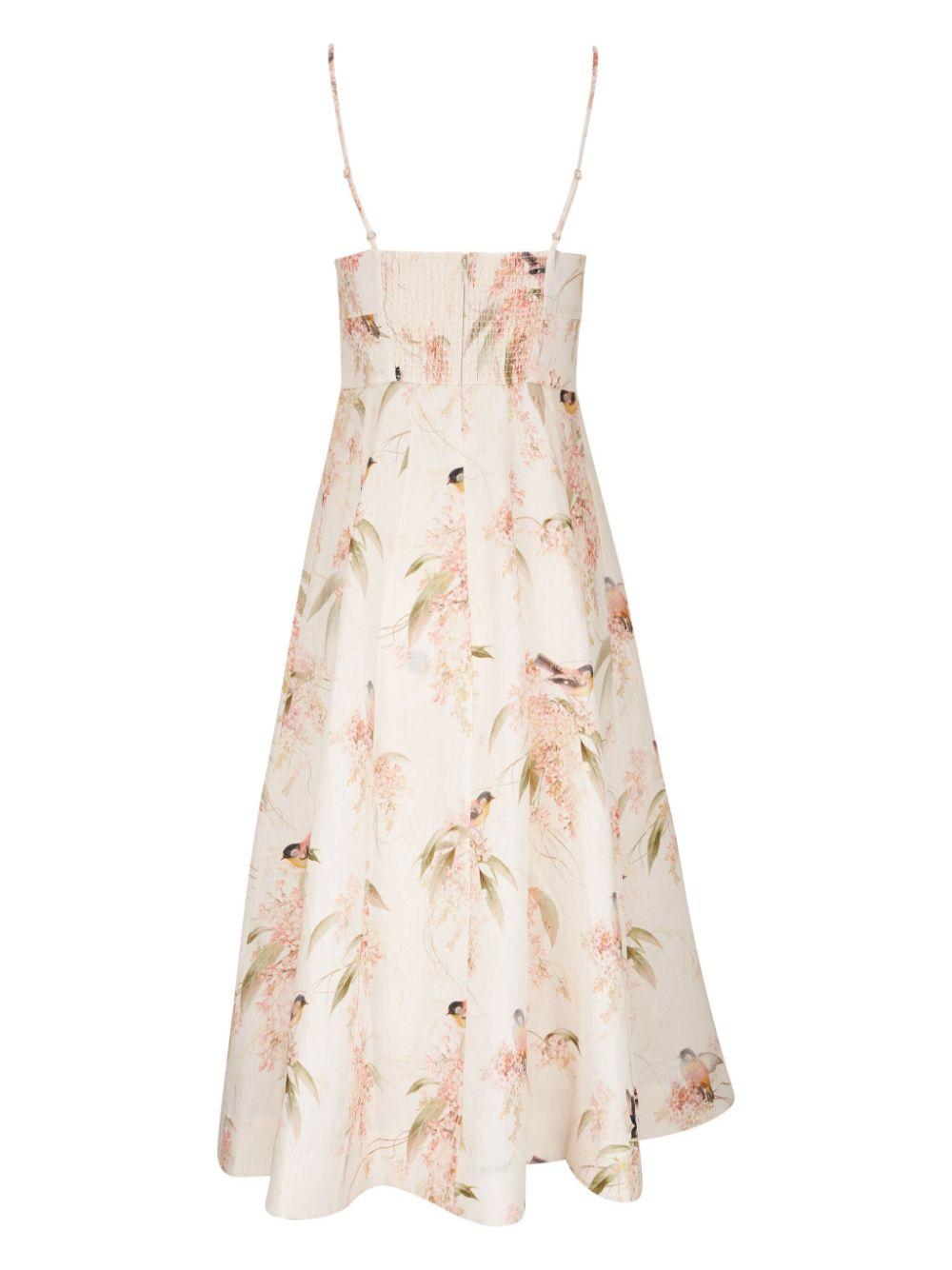  1124DRS24 CORAL BIRDS ZIMMERMANN 