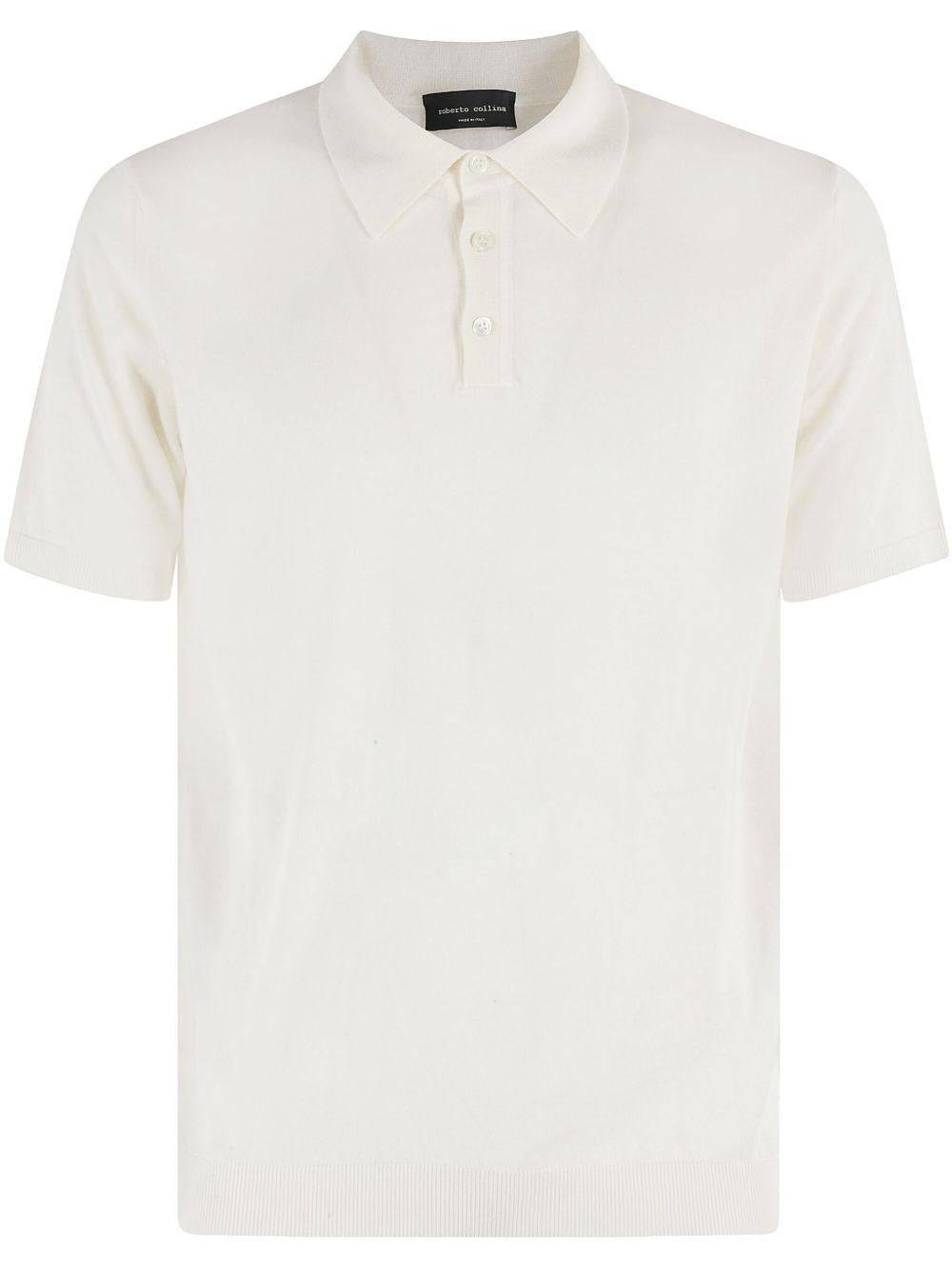 Polo in cotone RB10024 02 ECRU ROBERTO COLLINA 