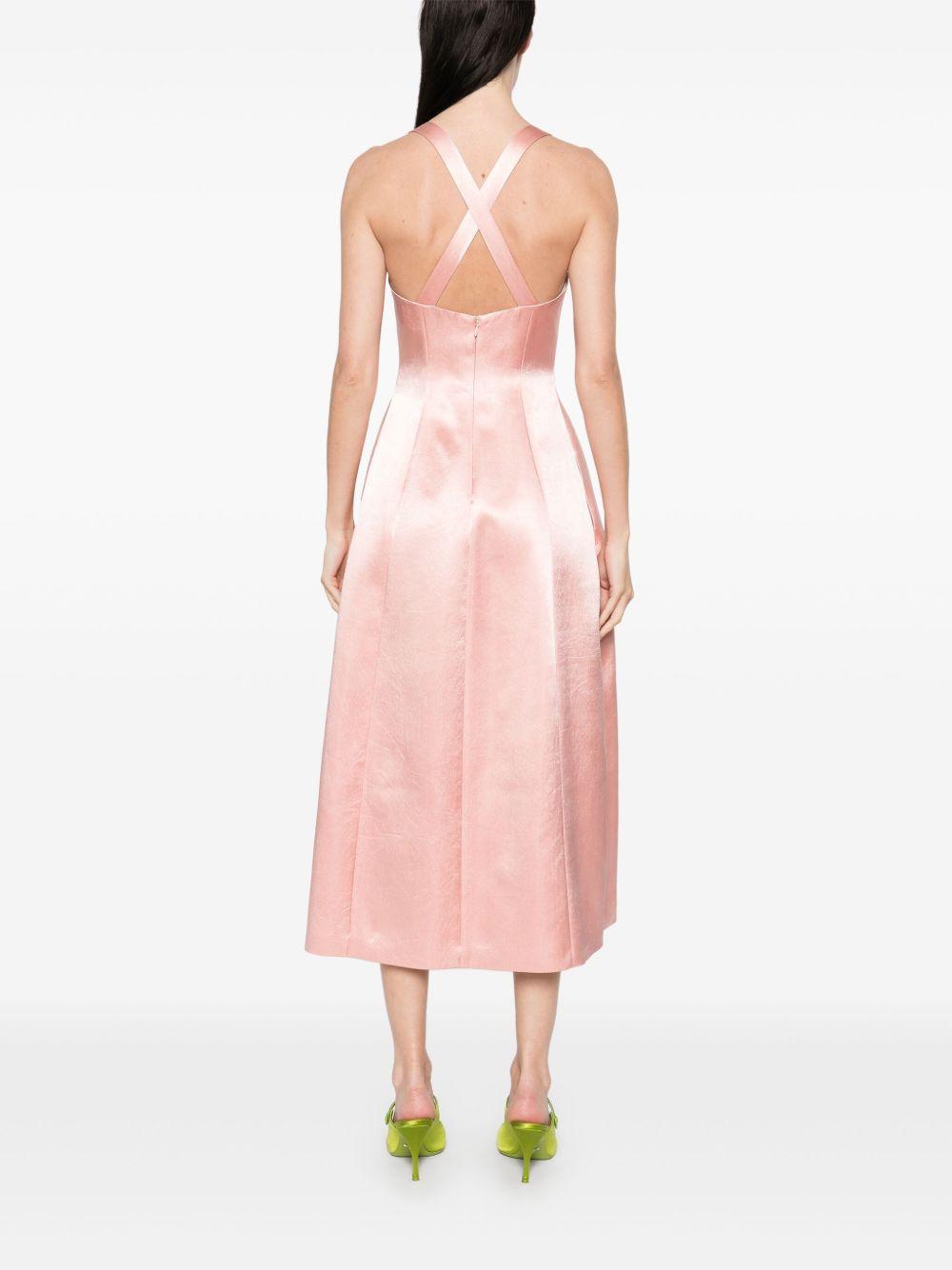 Maxi abito in satin A04440723 0132 PINK PHILOSOPHY DI LORENZO SERAFINI 