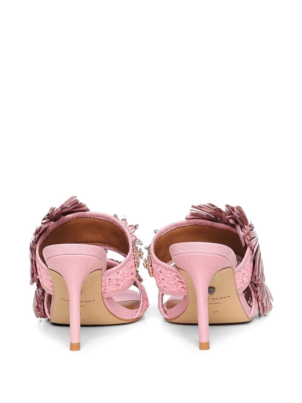 KURT GEIGER LONDON - Raffia Buckle Sandal 5595798999 PINK KURT GEIGER LONDON 