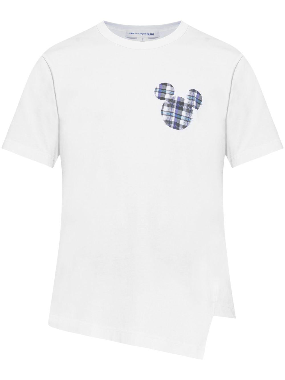 Disney Mickey Mouse Men's T-Shirt - White FOT028S25 1 WHITE CHECK COMME DES GARCONS SHIRT 