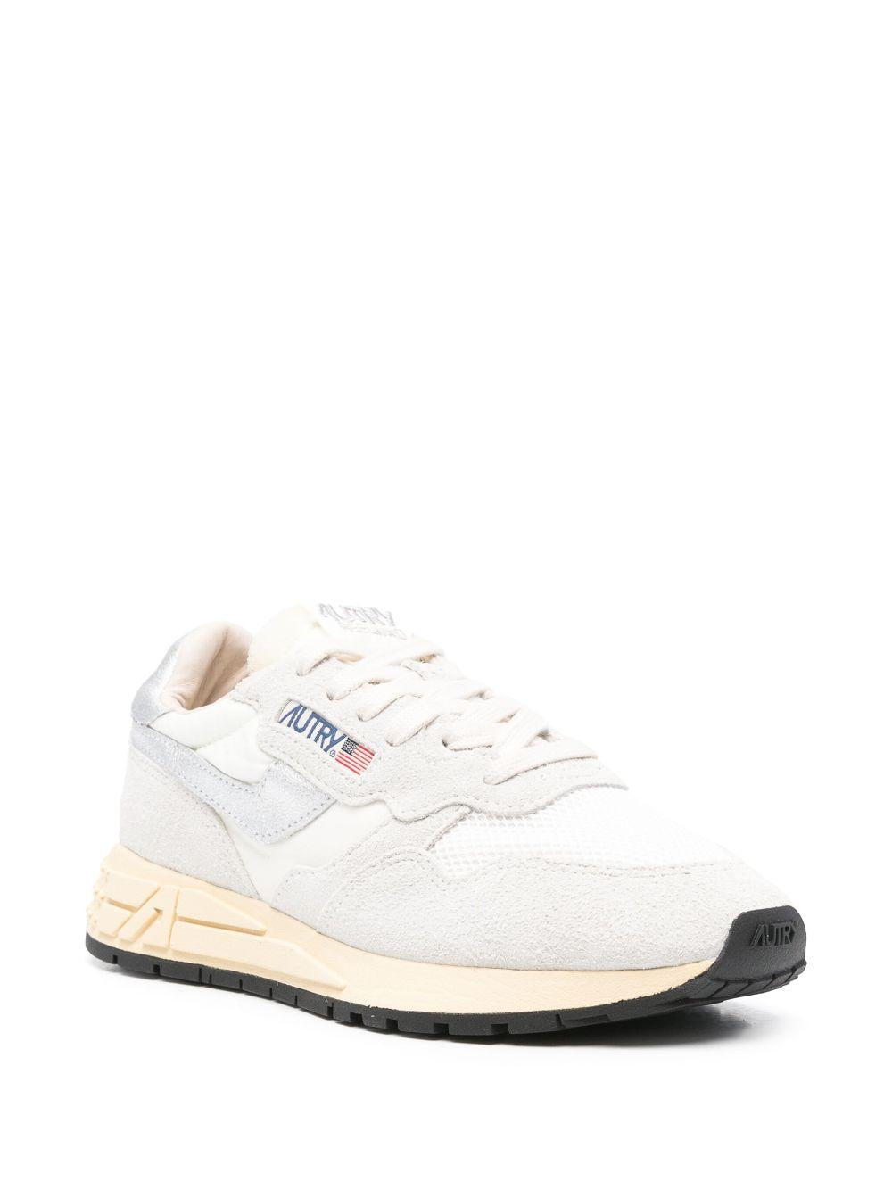 Reelwind Low sneakers in nylon and suede WWLWMU01 WHITE SILVER AUTRY 