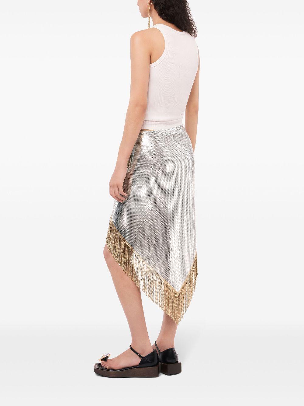 Canotta asimmetrica con arricciatura 24FJTE165CO0530 P100 WHITE RABANNE 