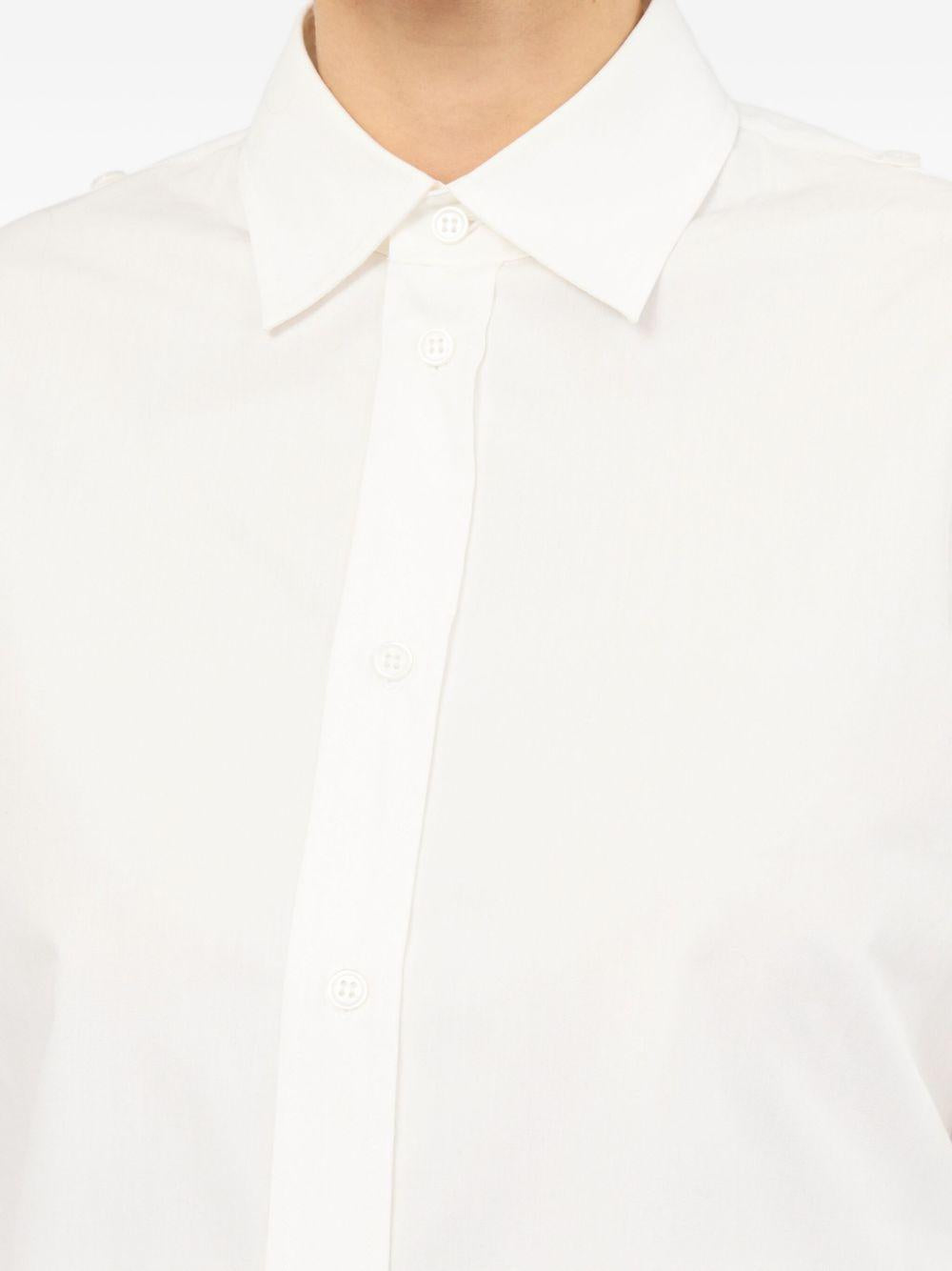 Camicia in cotone decostruita S52DT0044M35480 100 WHITE MM6 MAISON MARGIELA 