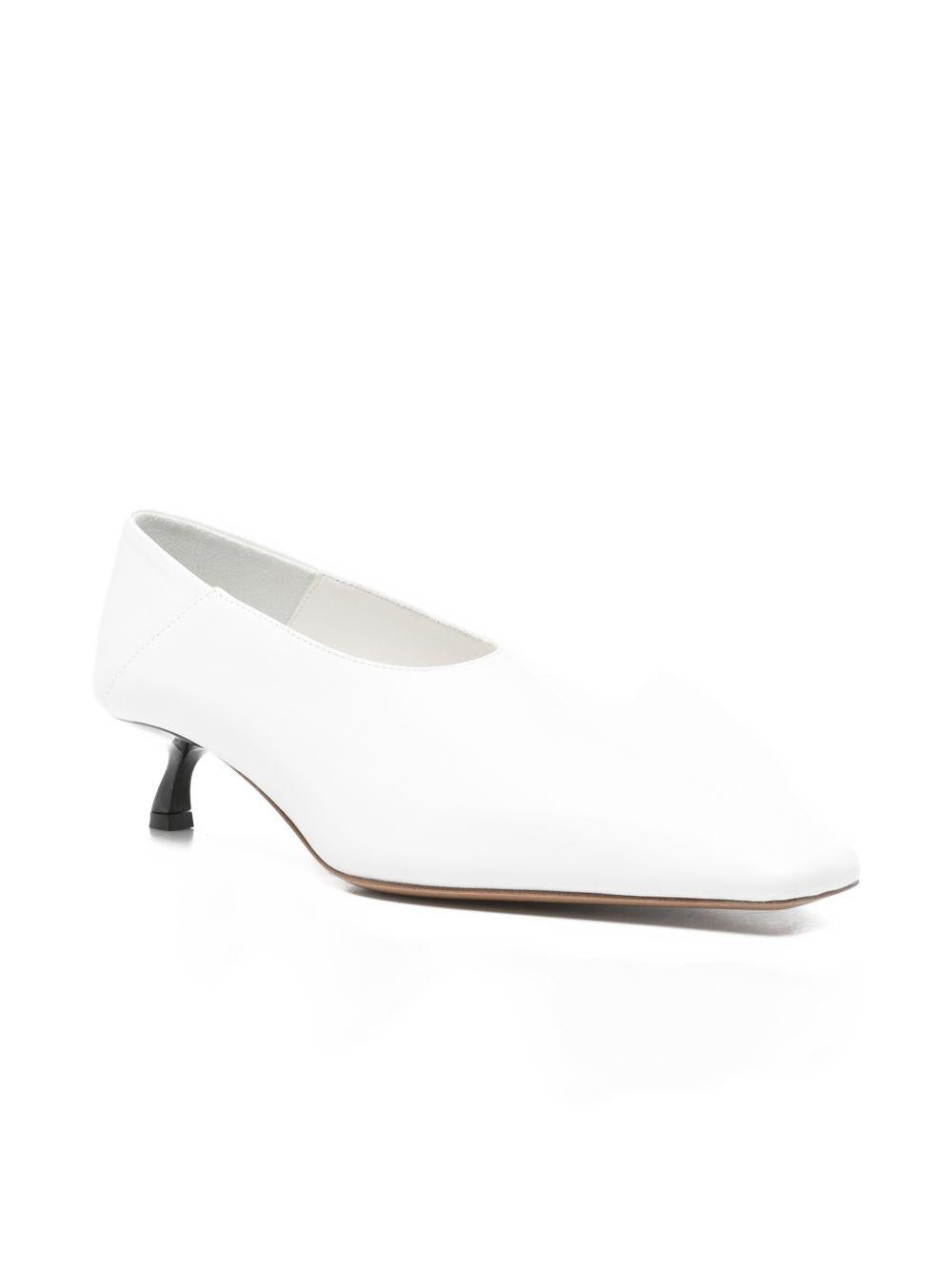 Kitten Heels In Agnello SPSMADIA 013 BIANCO SPORTMAX 