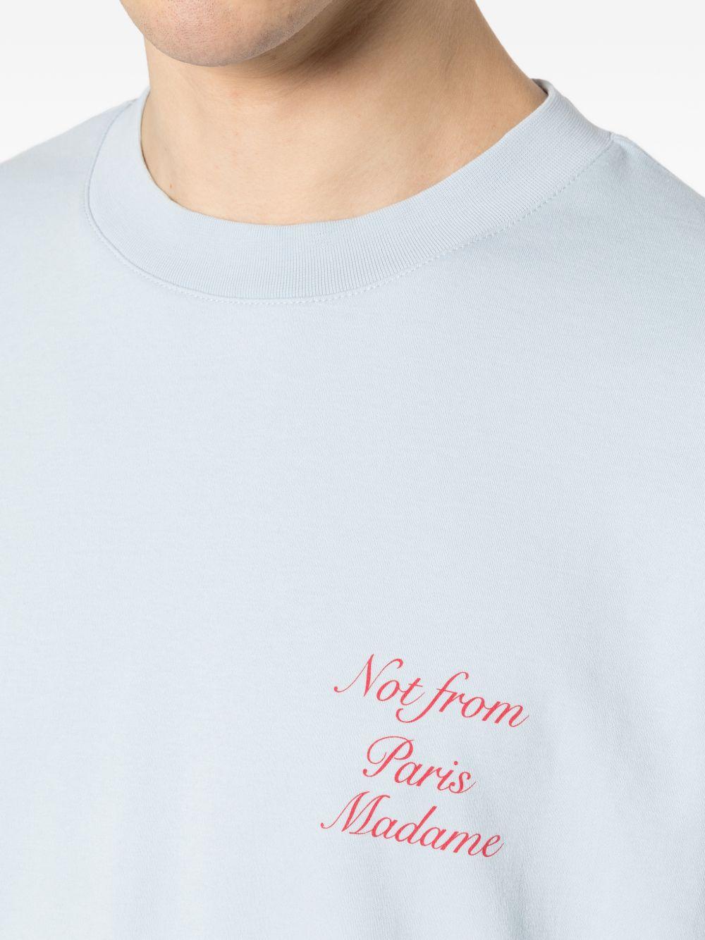 Le T-Shirt Slogan Calligraphy KTS209CO002 LIGHT BLUE DROLE DE MONSIEUR 