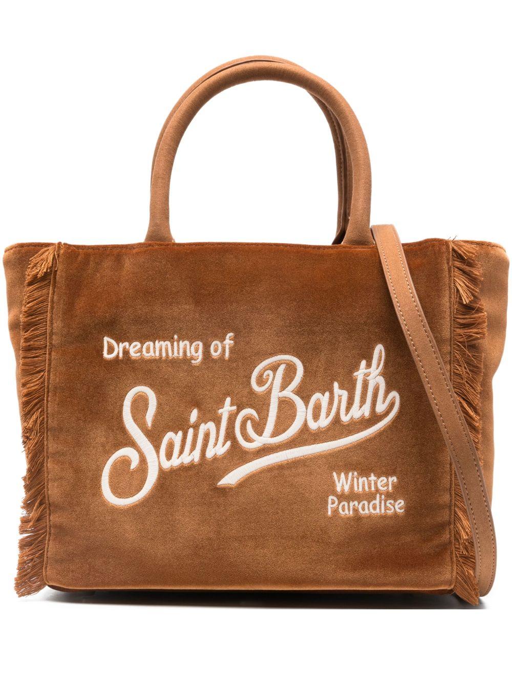 Colette - Borsa a Mano in Velluto con Ricamo del Logo COLETTEVELVET 18EMB MC2 SAINT BARTH 