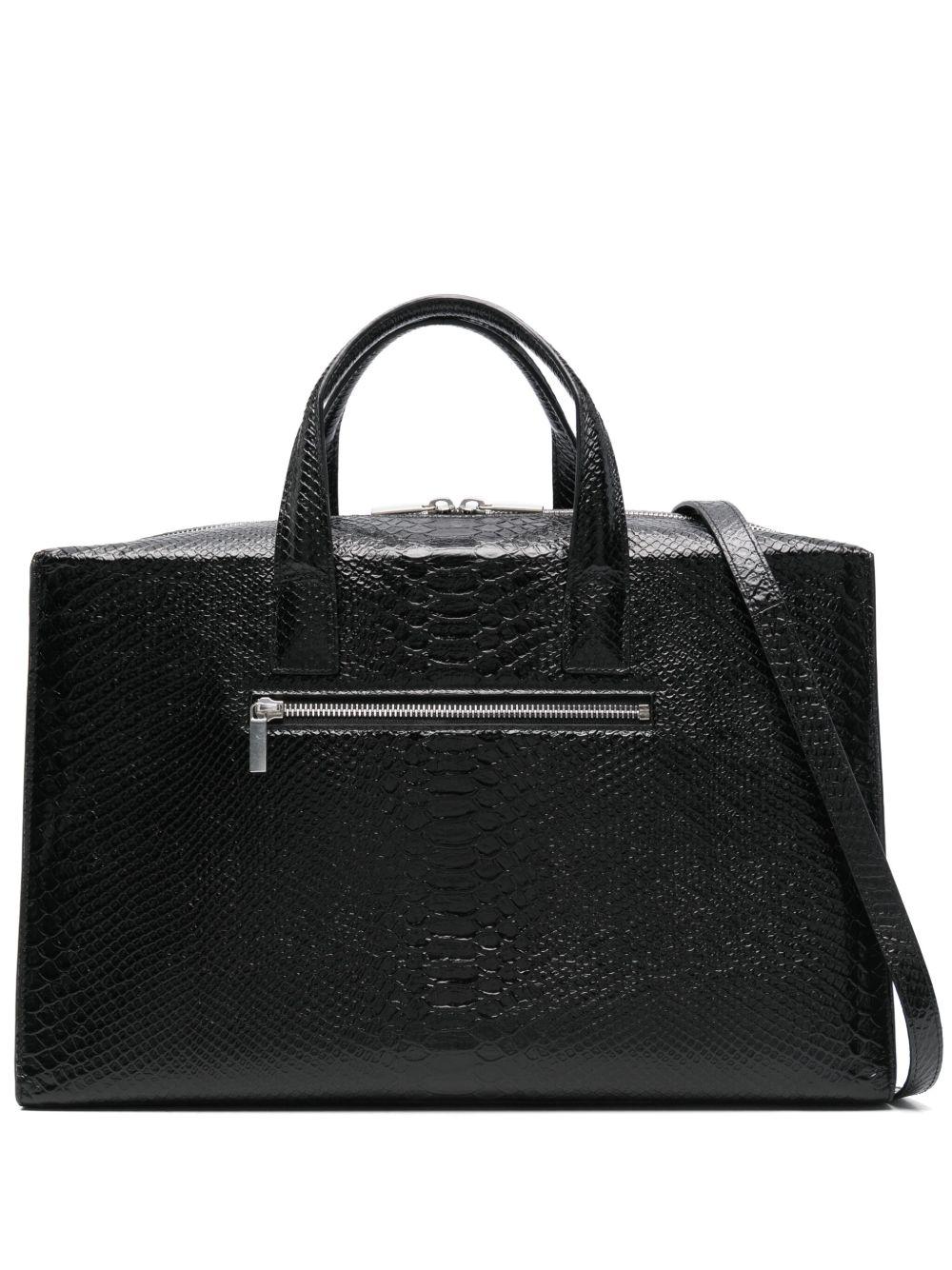 Borsa N°62 Pitone Stampato Nero SS25N62 PITONE STAMPATO NERO SAPIO 