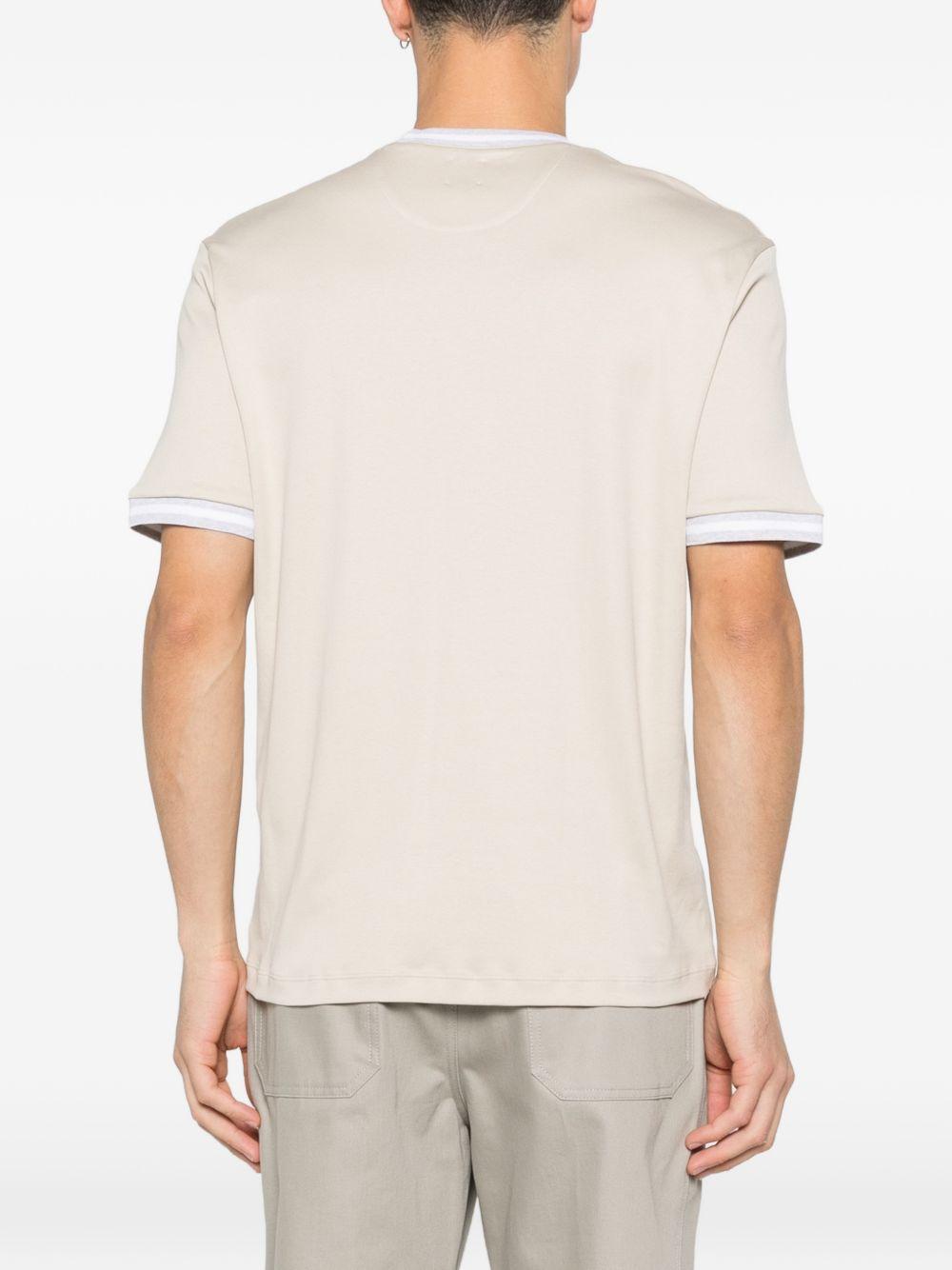 T-shirt girocollo in jersey di cotone M75TSHM13TES0M291 021301 SABBIA GRIGIO ELEVENTY 