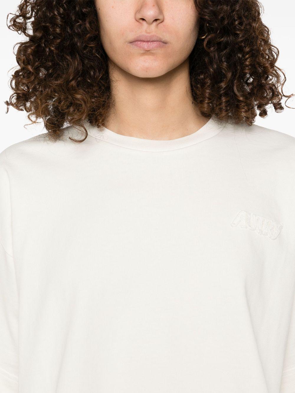 T-shirt boxy con logo in tono TSPW11OS CREAM AUTRY 