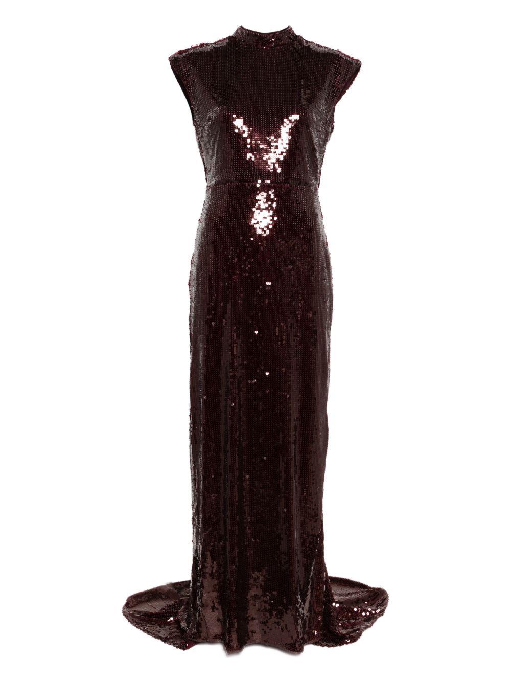 Sequin Cap Sleeve Dress Burgundy 1157622734 2734 ZINFANDEL ROTATE 