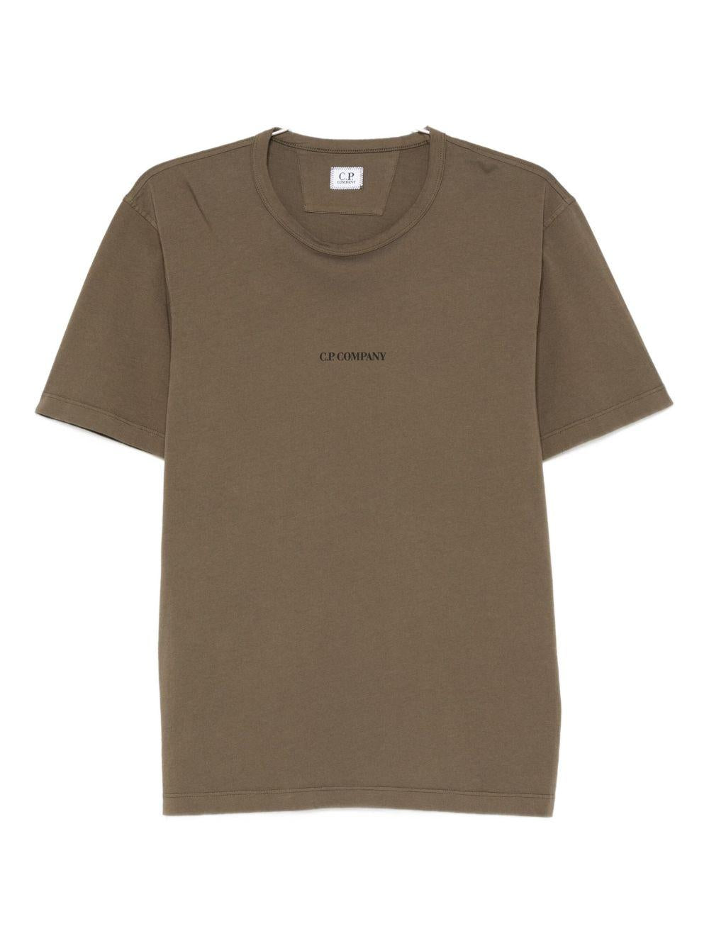 24/1 Jersey Short Sleeve Logo T-Shirt RCCMTS727A005431G 683 IVY GREEN CP COMPANY 