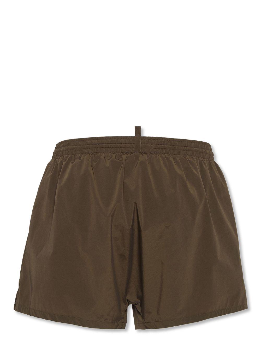Side Logo Midi Swim Boxer D7B646000 307 MILITARY DSQUARED2 