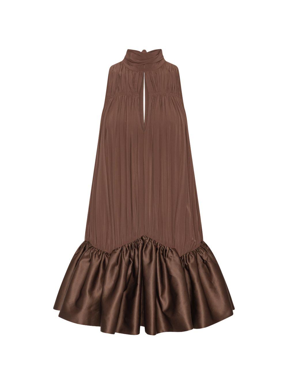 Gathered Mini Dress 1156092037 2037 POTTING SOIL ROTATE 