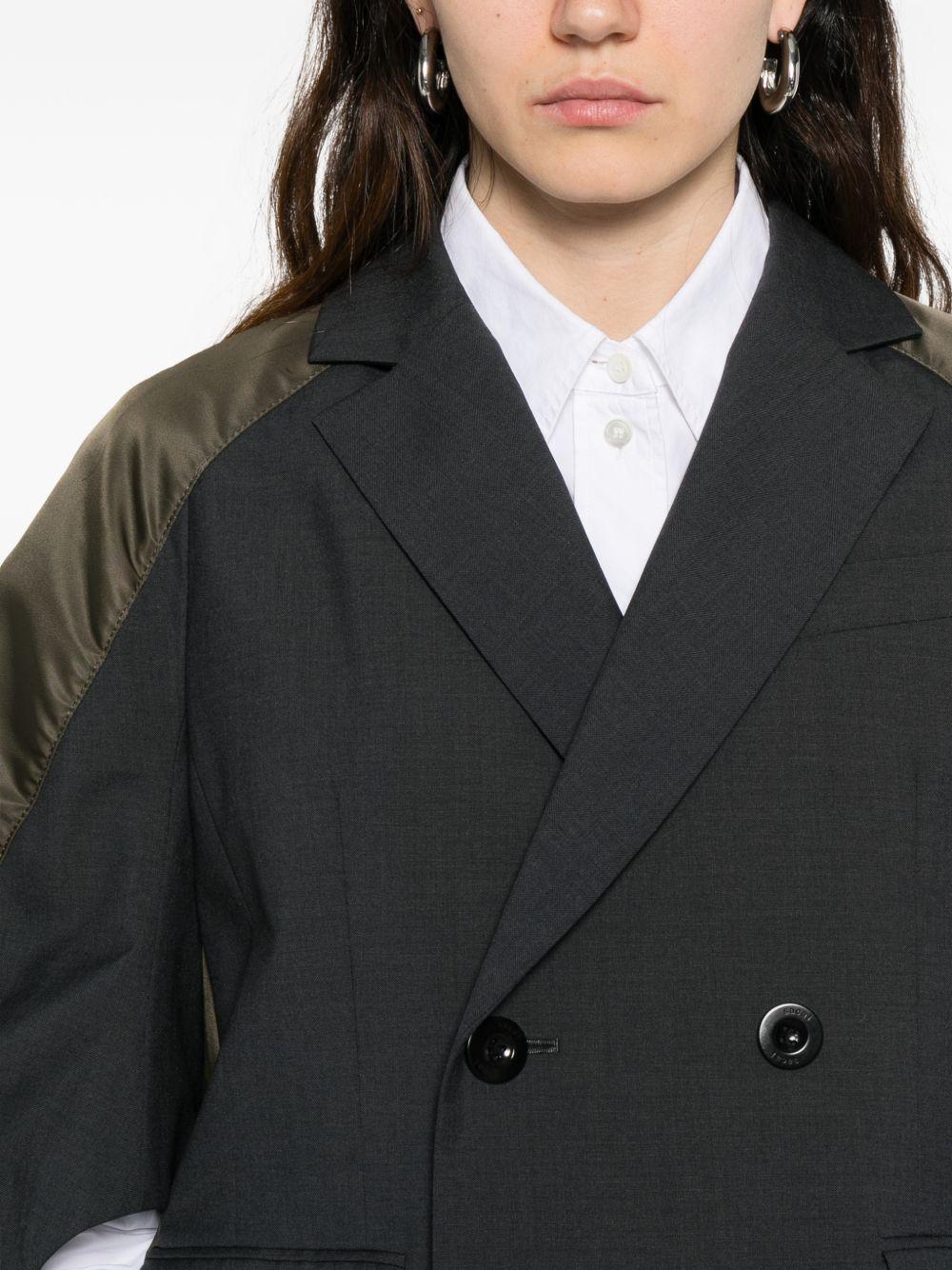 Suiting Nylon Twill Blazer 2608284 342 GRAY DARK KHAKI SACAI 