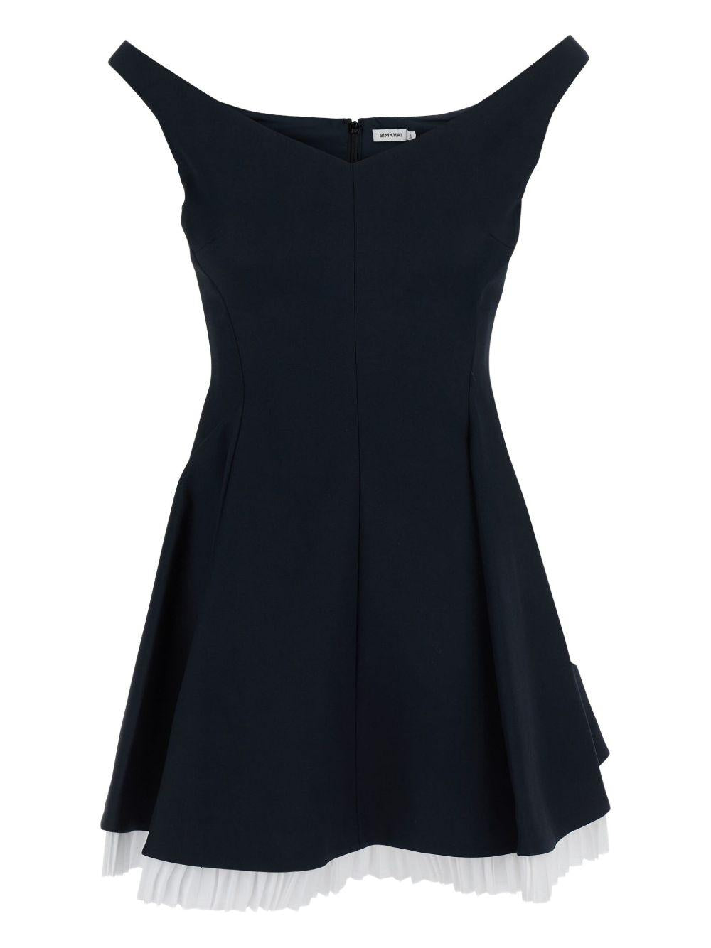 Dorothie Pleated Combo Mini Dress - Black Multi 4251176 BLACK MULTI SIMKHAI 