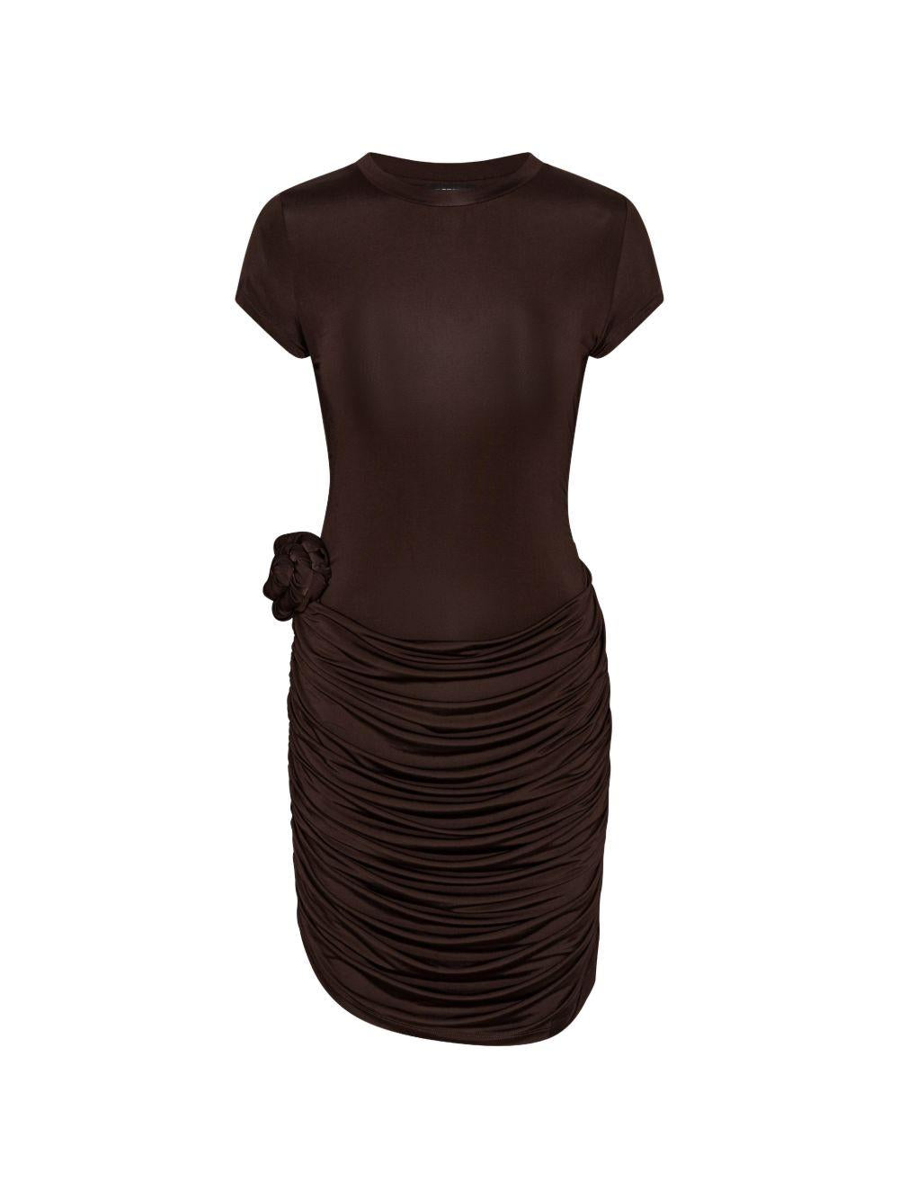 Draped Mini Dress 1159412910 2910 CHICORY COFFEE ROTATE 