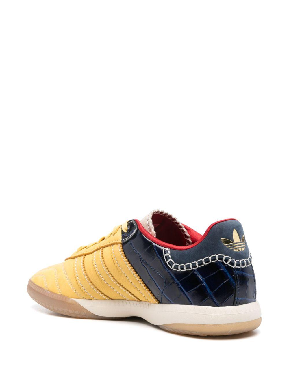 Wales Bonner Samba Millenium "Fade Gold/Navy Croc" Sneakers IH8407 NAVY YELLOW ADIDAS X WALES BONNER 
