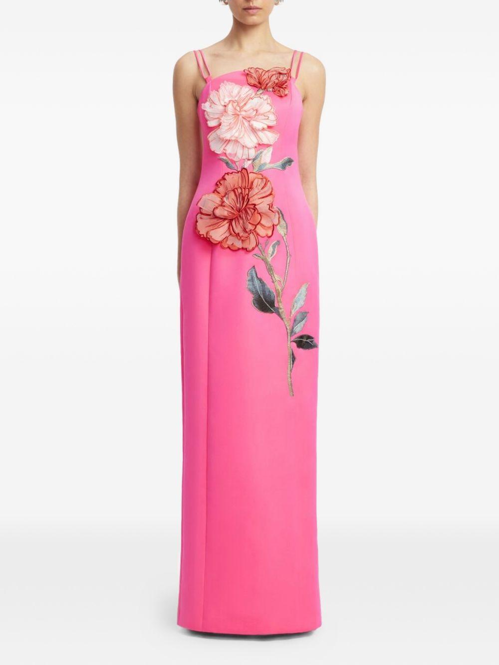 Abito lungo Arianna a fiori LLSS26033 PEONY PRINT LEO LIN 