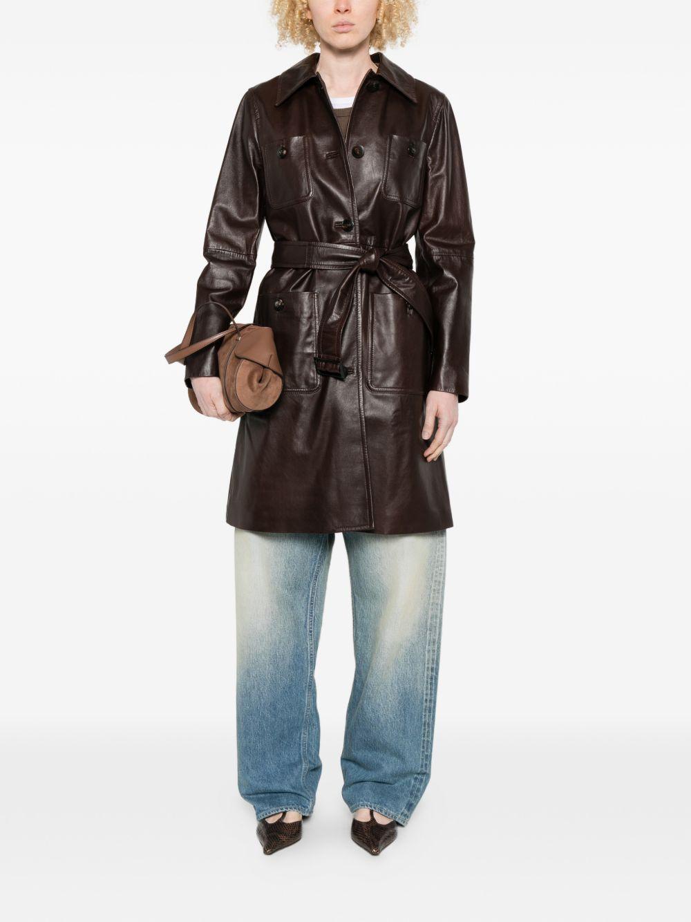 Soprabito In Pelle Di Agnello MSTAMACA 002 BROWN MAX MARA STUDIO 