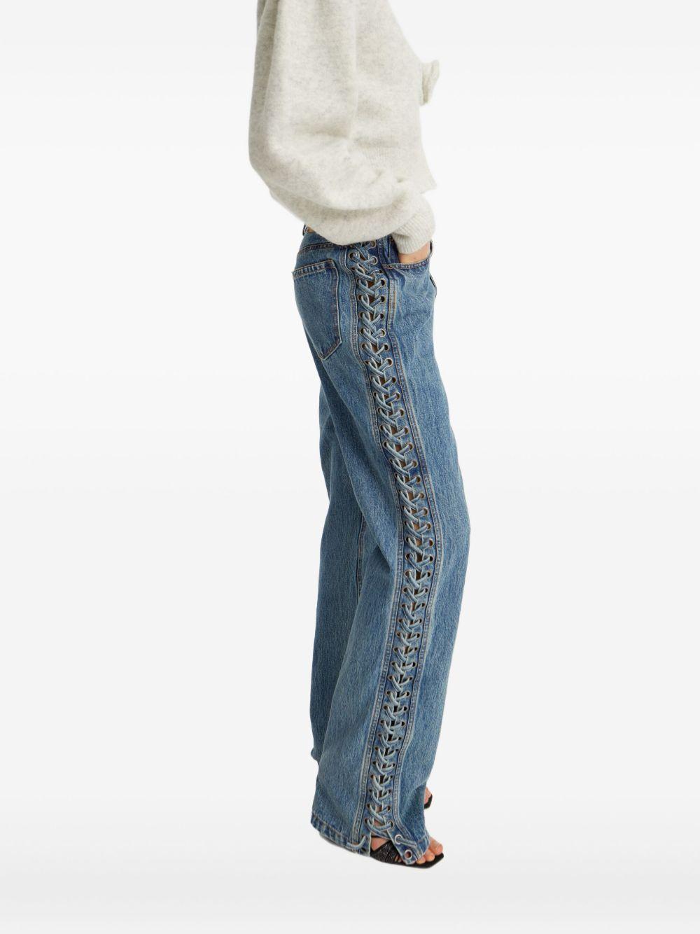 Laced Straight Leg Jeans 1145953054 3054 VINTAGE BLUE DENIM ROTATE 