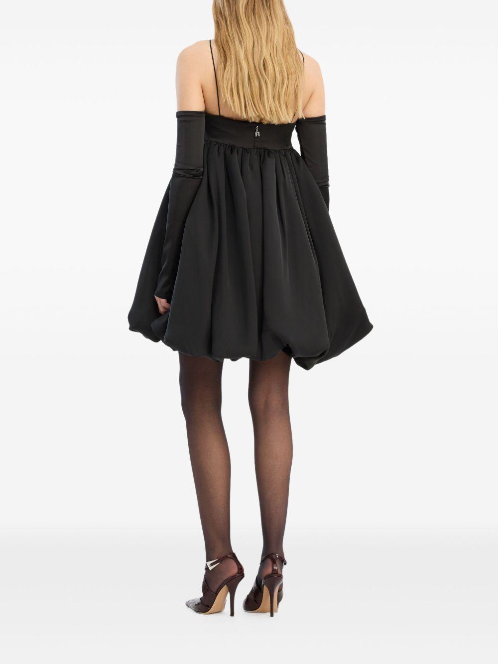 Satin LS Bubble Dress Black 114947100 100 BLACK ROTATE 