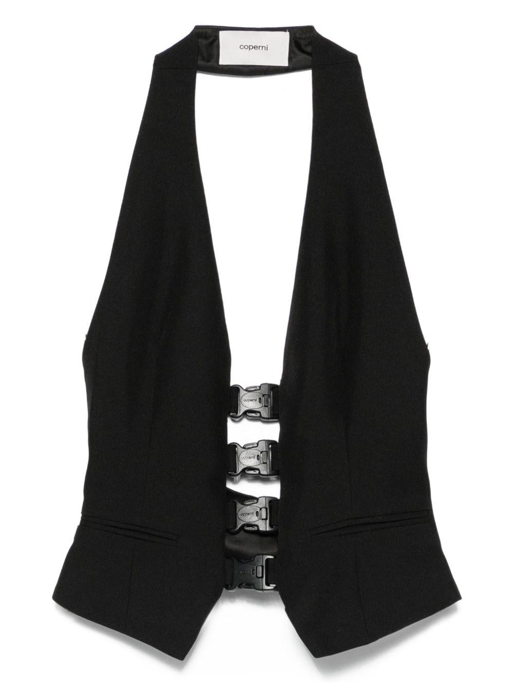 Multi Buckle Waistcoat COPT35F3004 BLACK COPERNI 