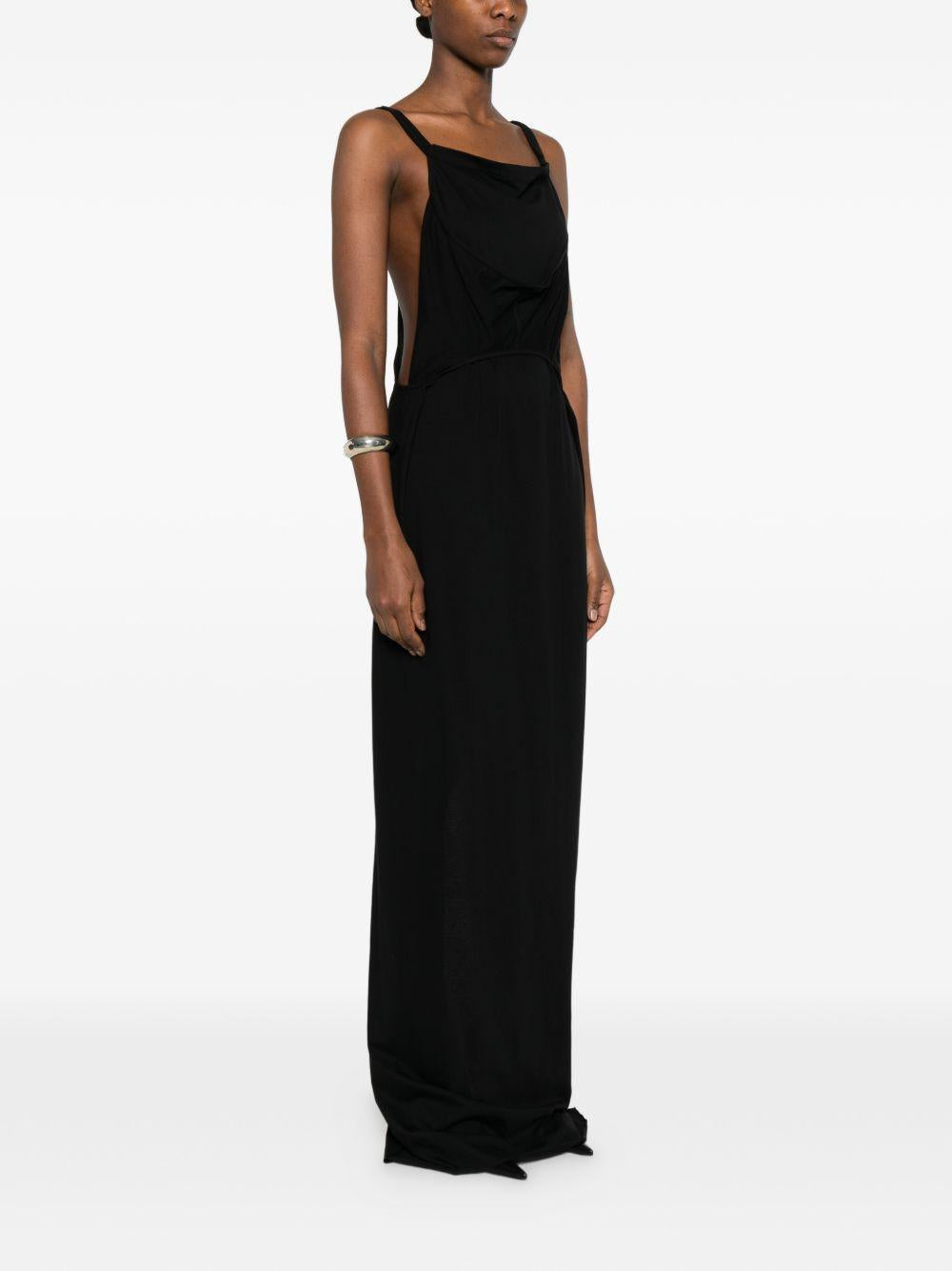 Temple Gown RP01F6502JA 09 BLACK RICK OWENS 