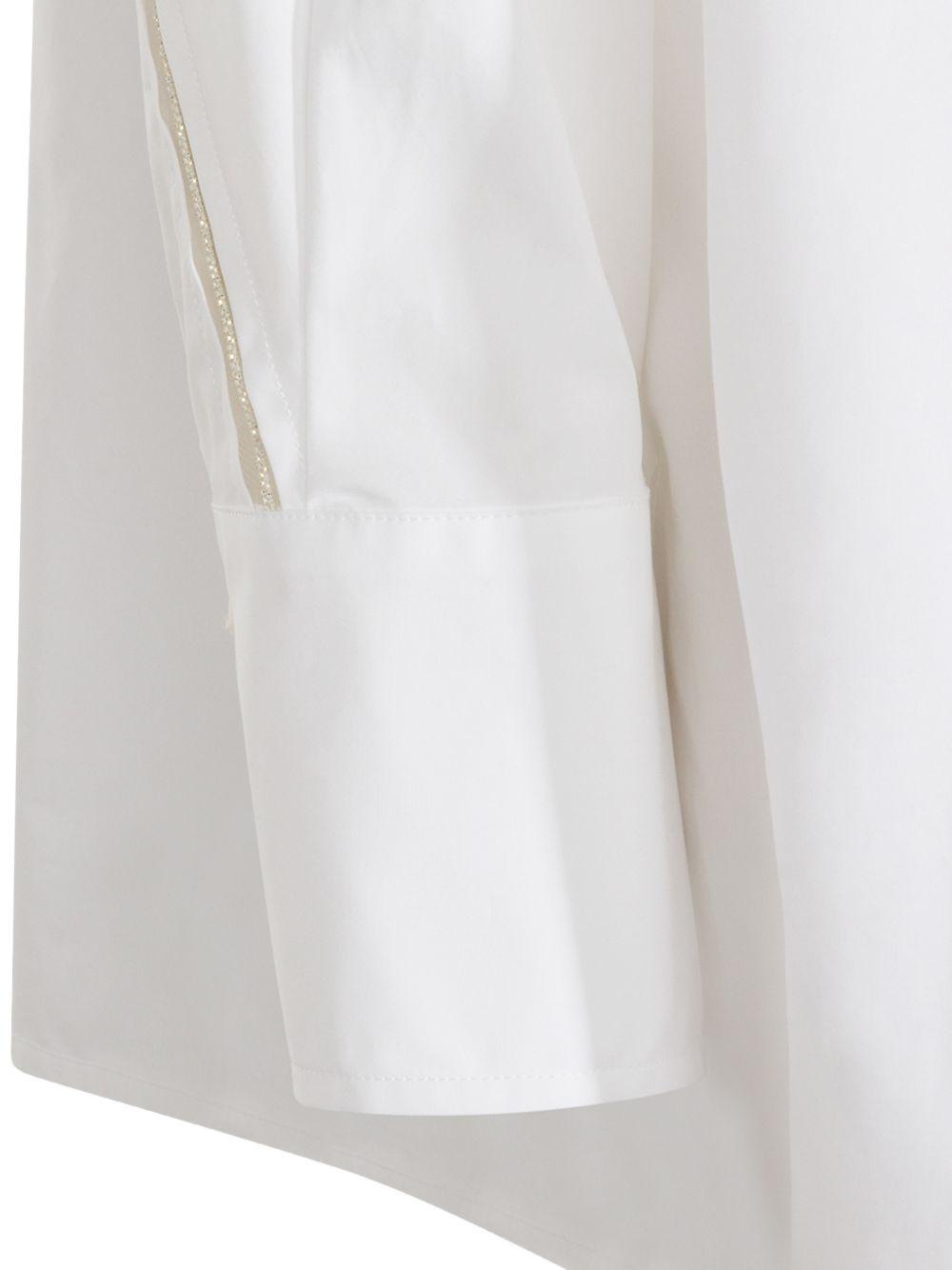 Camicia cropped in popeline CAD266F309L582 BIANCO OTTICO FABIANA FILIPPI 