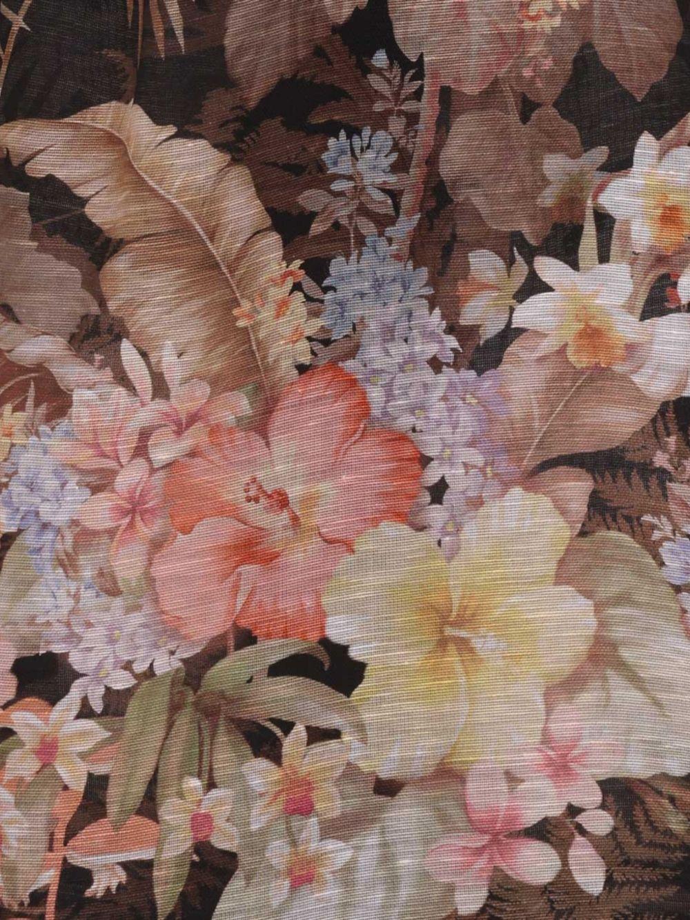 Abito midi drappeggiato Illuminate 3850DS251 BLACK TROPICAL ZIMMERMANN 