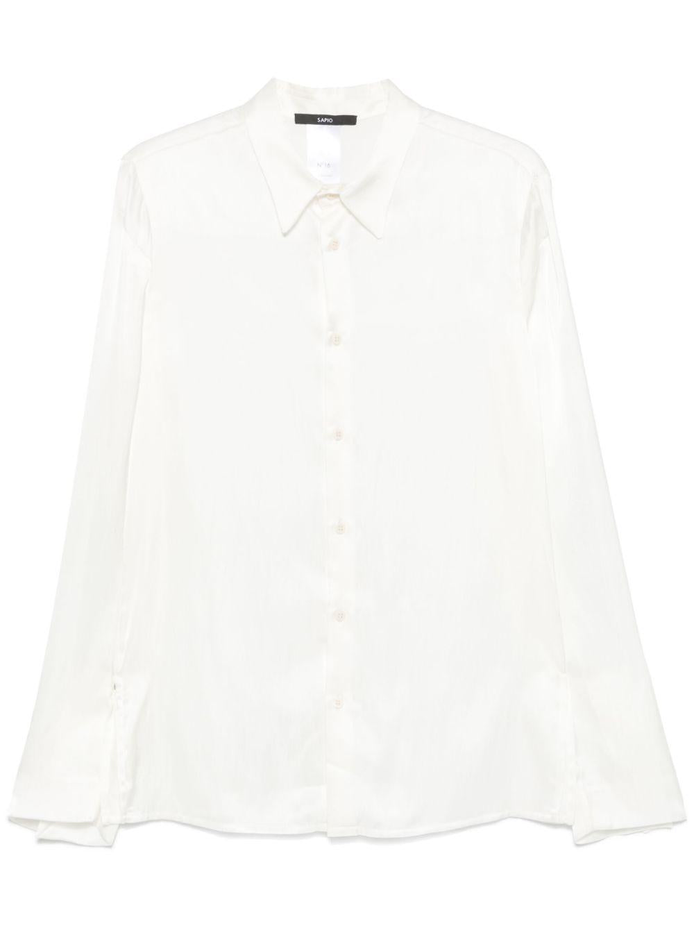 Camicia N°16 Cupro Satin Bianco SS25N16 CUPRO SATIN BIANCO SAPIO 
