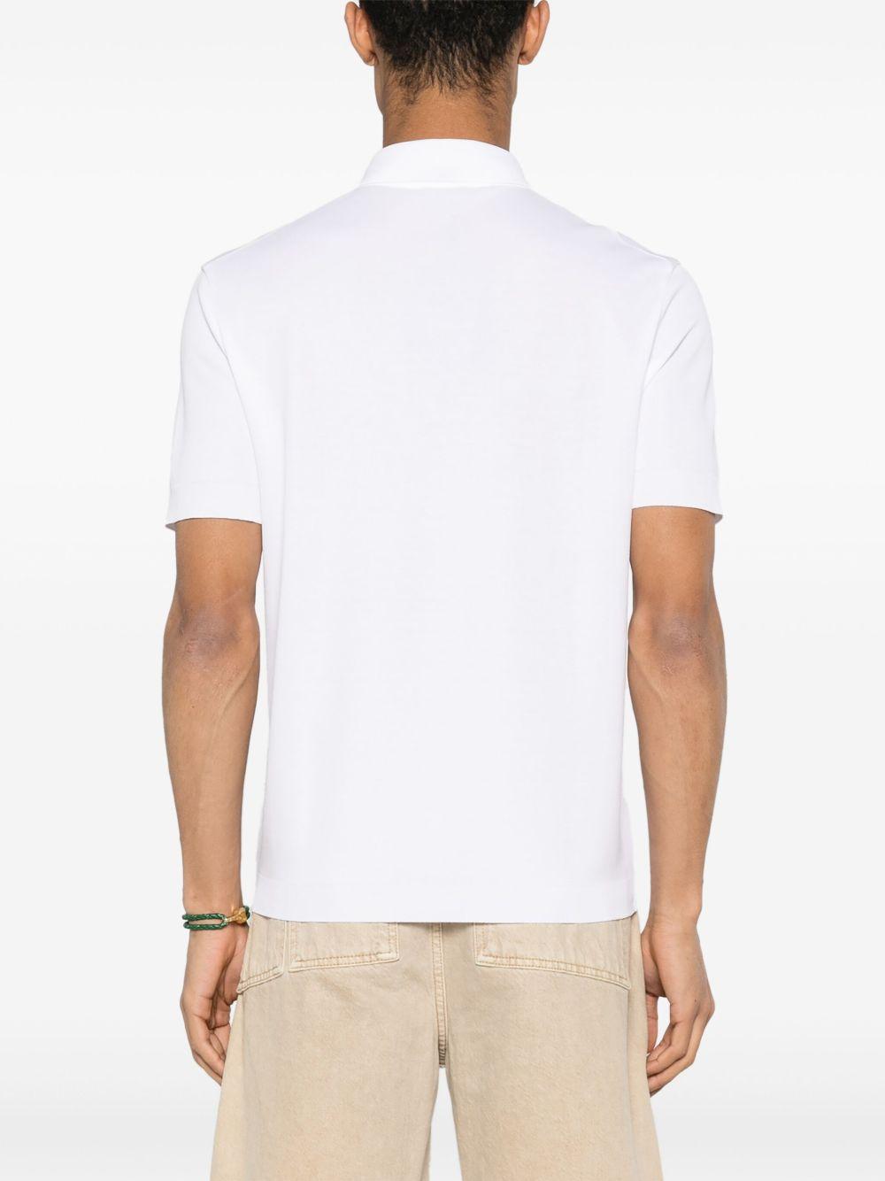 Polo in Jersey Knit Effect JPL00125U52059 1000 BIANCO HERNO 