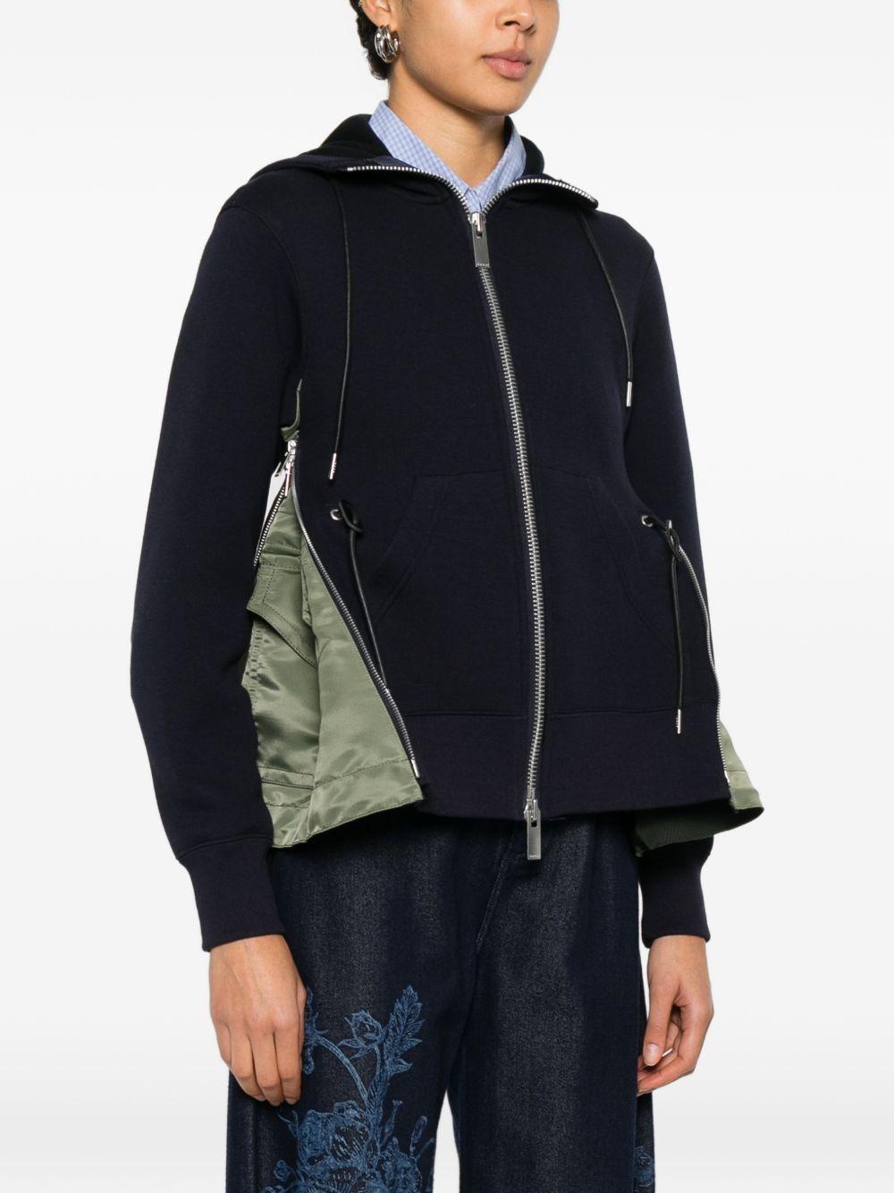 Felpa con cappuccio SCW343 212 NAVY KHAKI SACAI 