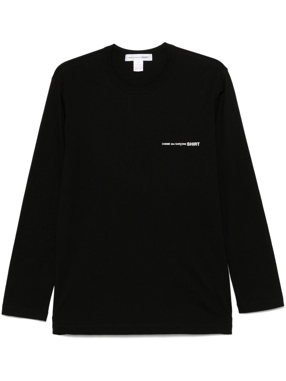 Men's Logo Long-SleeveT-Shirt FOT025S25 1 BLACK COMME DES GARCONS SHIRT 