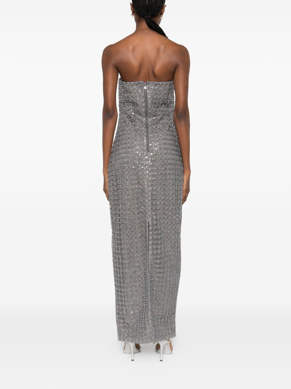 Beaded Maxi Tube Dress Grey 115049516 516 CASTO GRAY ROTATE 