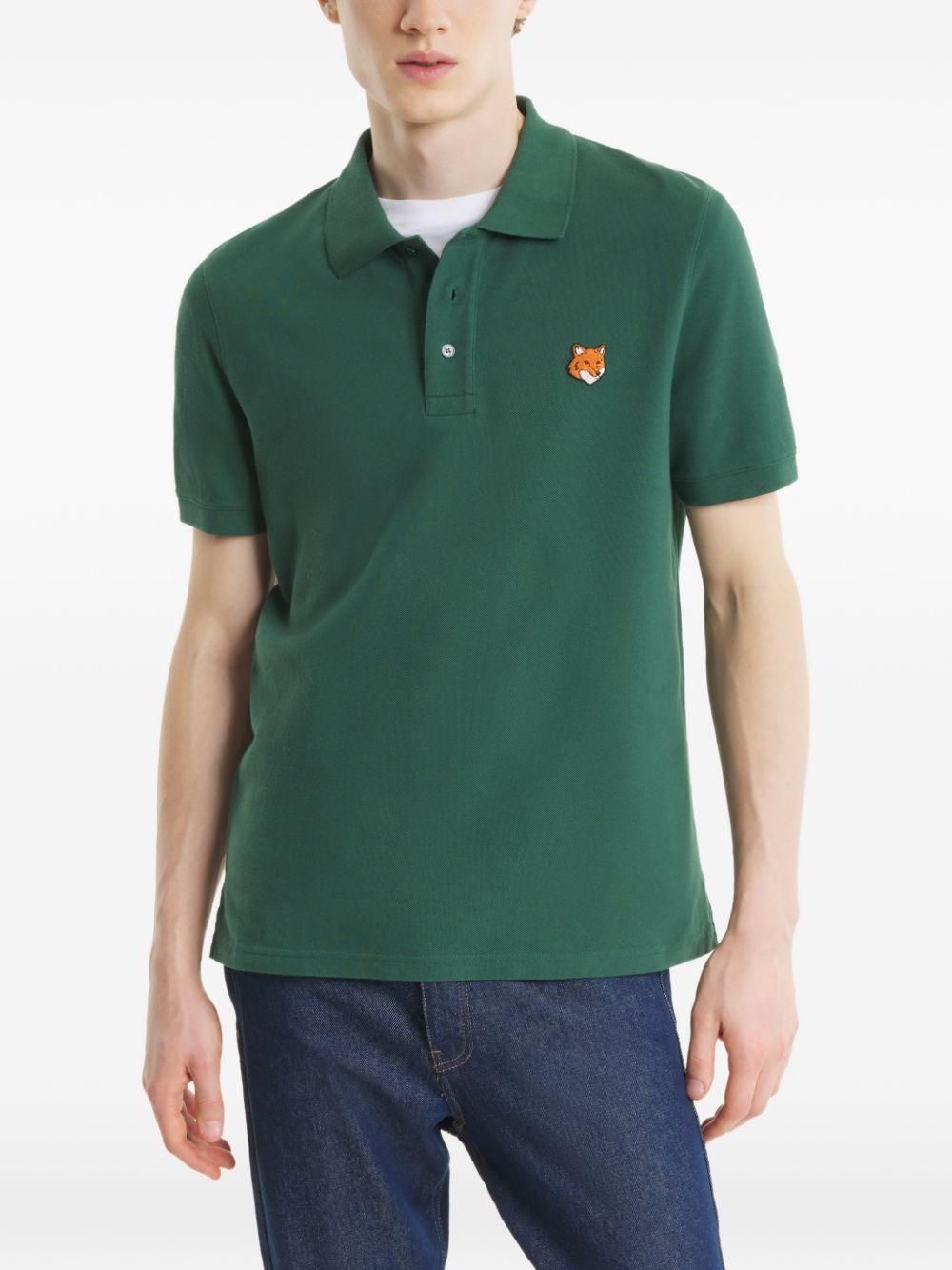 FOX HEAD REGULAR - Polo PM00209KP0002 P399 BOTTLE GREEN MAISON KITSUNE 